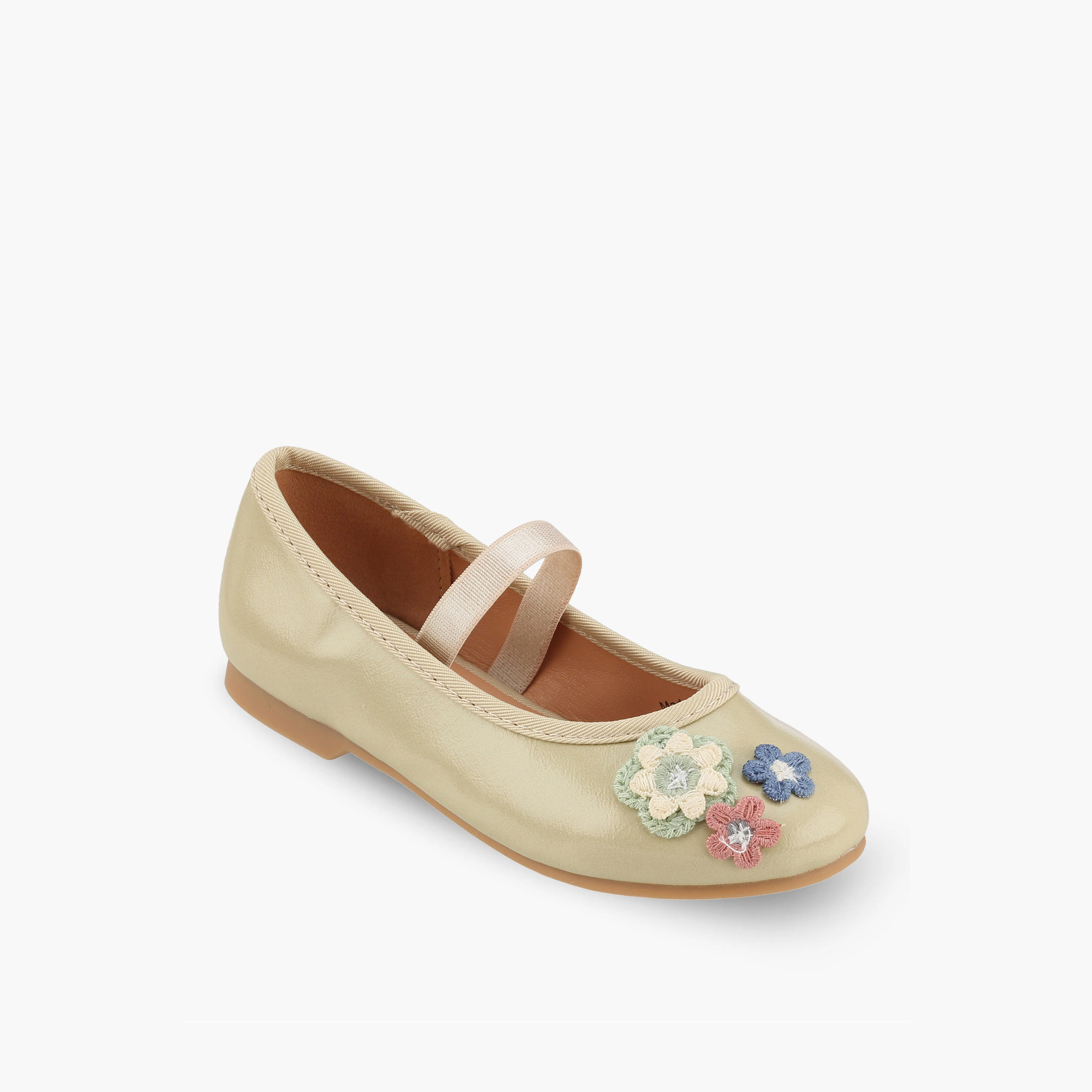 حذاء باليرينا بزينة زهور للبنات من جونيورز-girls-shoes-ballerinas-image-2