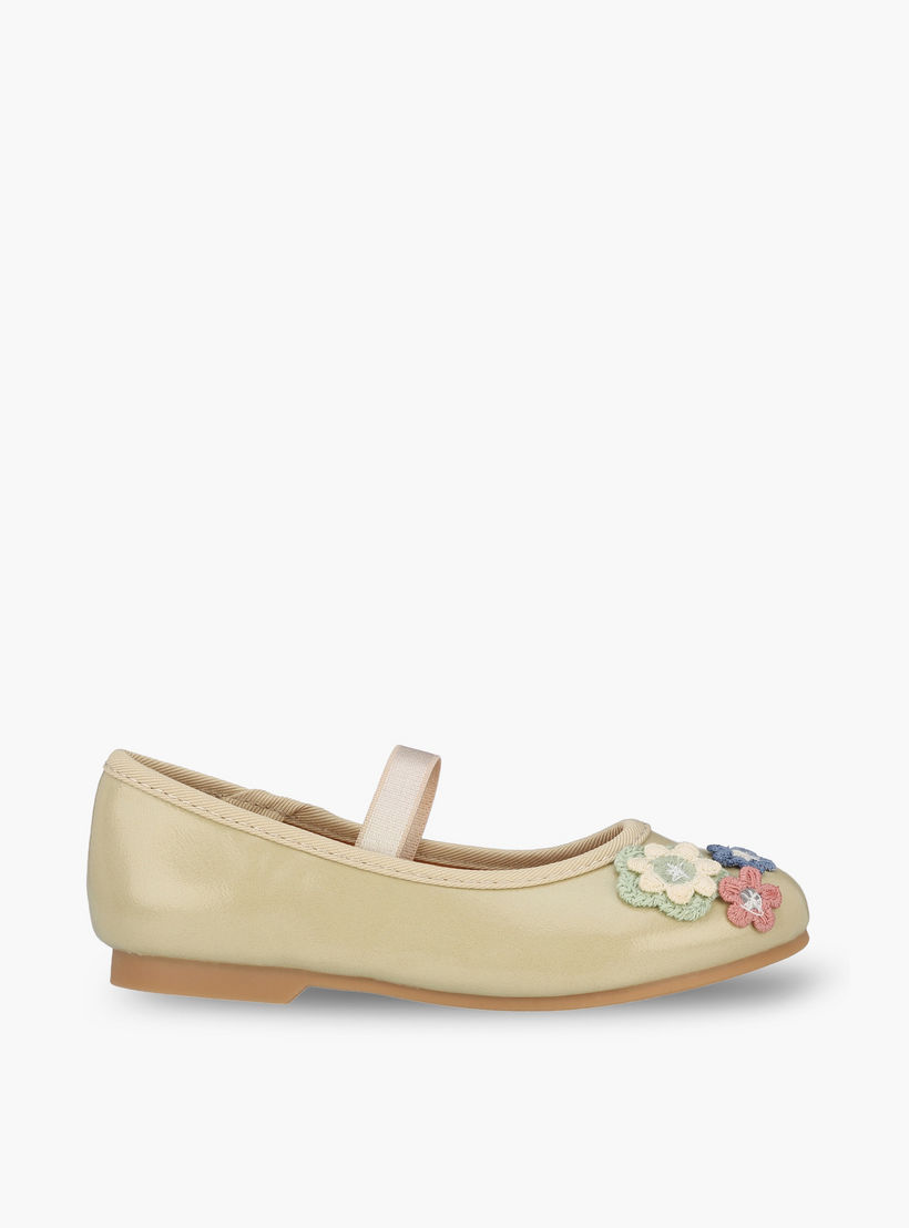 حذاء باليرينا بزينة زهور للبنات من جونيورز-girls-shoes-ballerinas-image-3