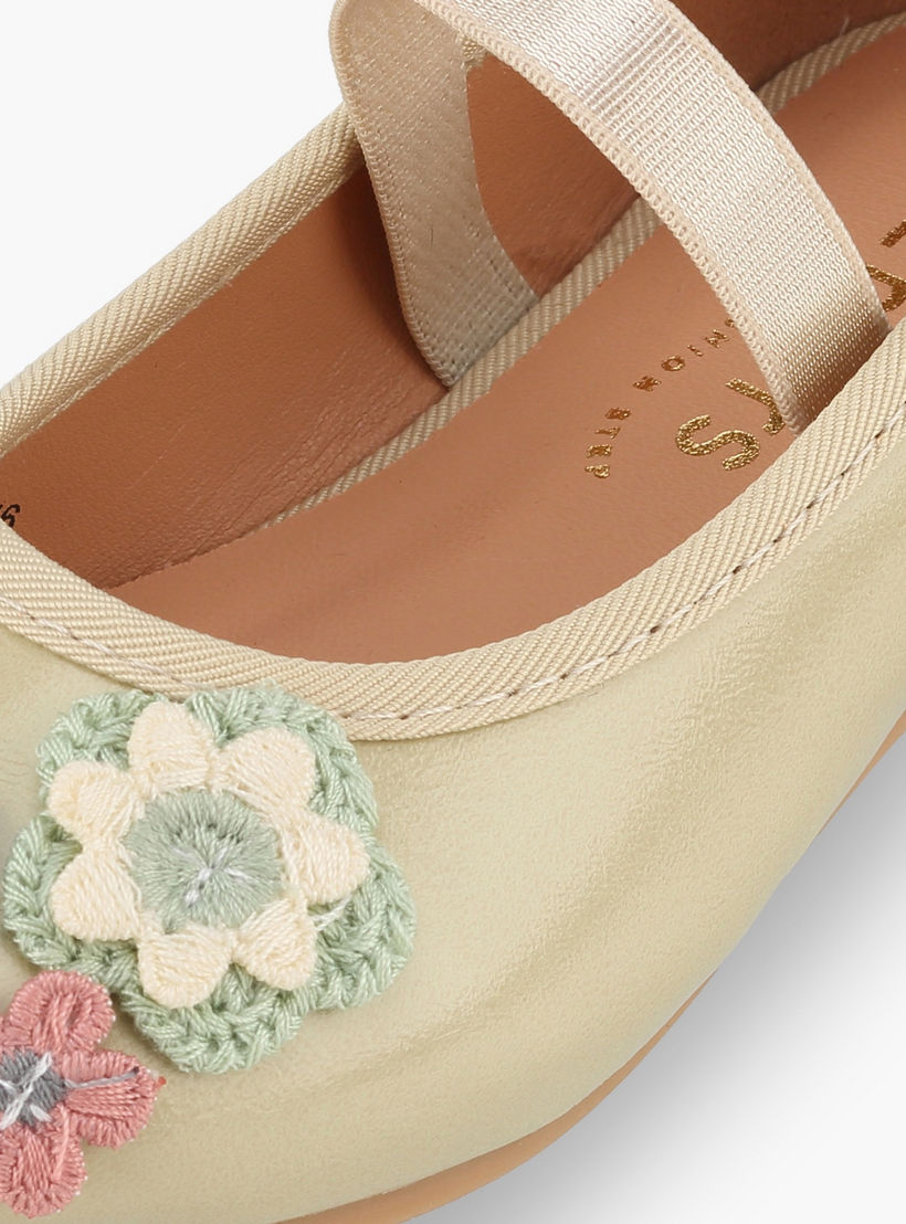 حذاء باليرينا بزينة زهور للبنات من جونيورز-girls-shoes-ballerinas-image-6