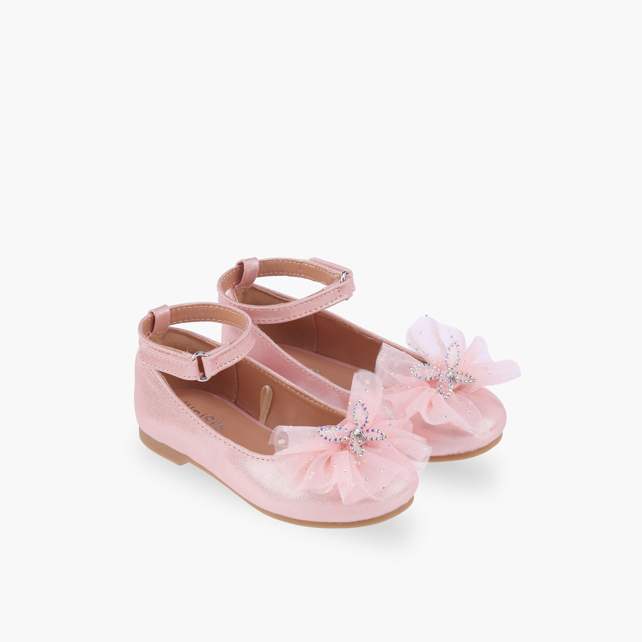 Juniors Girls Hook & Loop Ballerina Shoes-girls-shoes-ballerinas-image-1