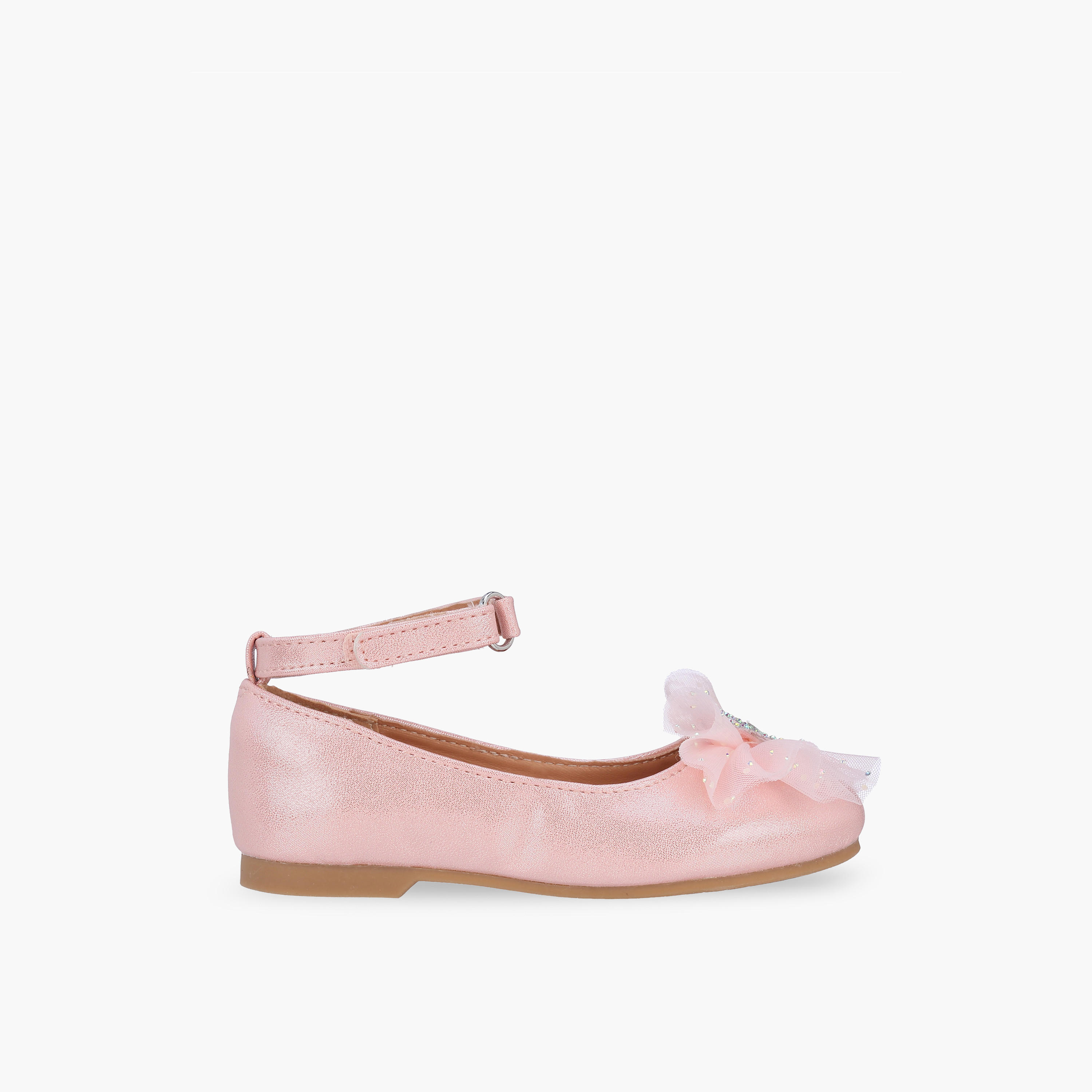 Juniors Girls Hook & Loop Ballerina Shoes-girls-shoes-ballerinas-image-3