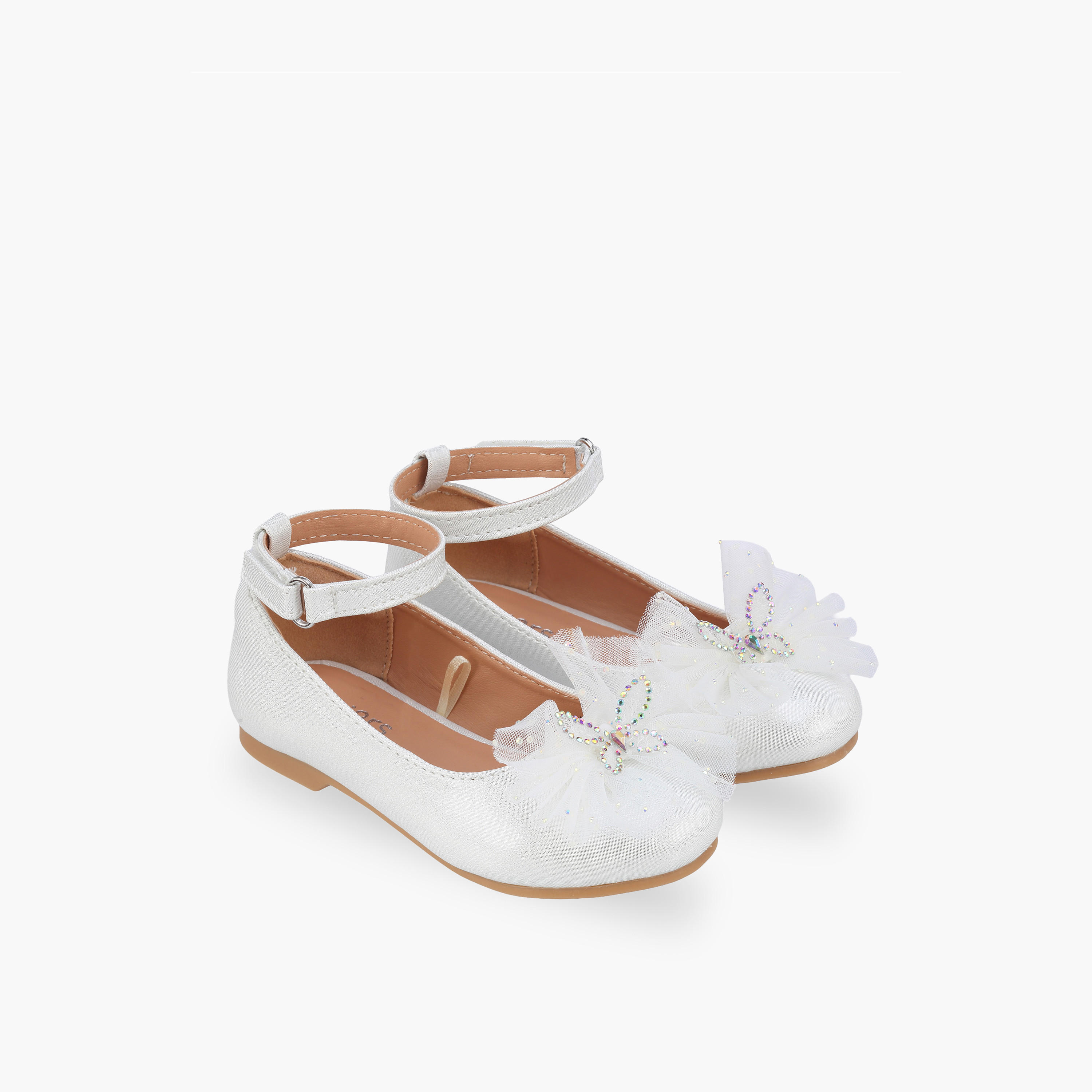 حذاء باليرينا بشريط إغلاق لاصق للبنات من جونيورز-girls-shoes-ballerinas-image-1