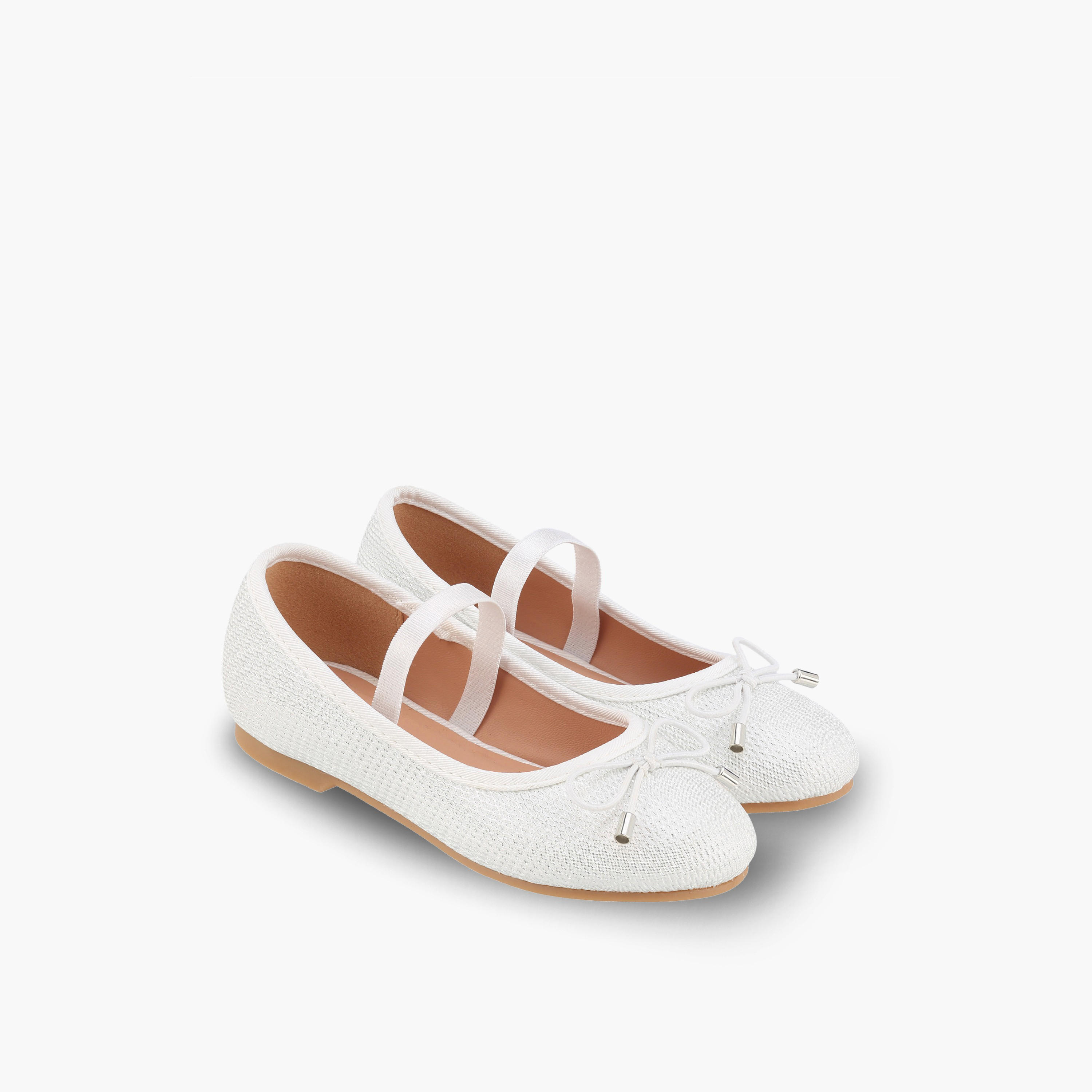 حذاء باليرينا بارز الملمس بزينة فيونكة من جونيورز-girls-shoes-ballerinas-image-1