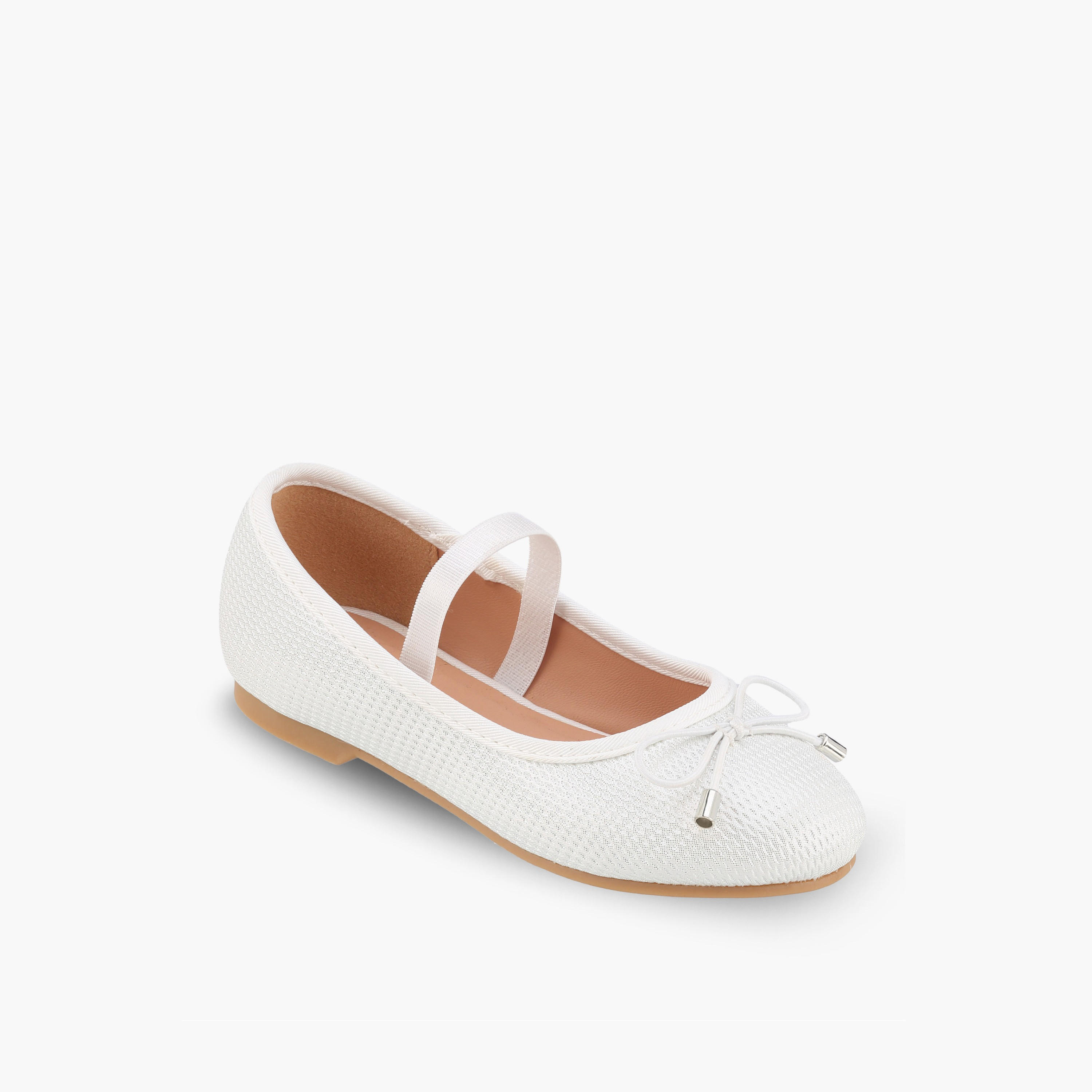 حذاء باليرينا بارز الملمس بزينة فيونكة من جونيورز-girls-shoes-ballerinas-image-2