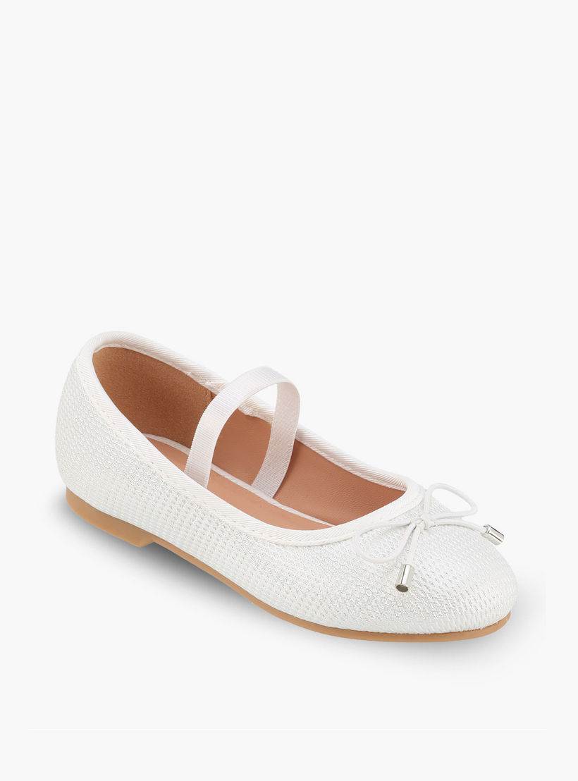 حذاء باليرينا بارز الملمس بزينة فيونكة من جونيورز-girls-shoes-ballerinas-image-2