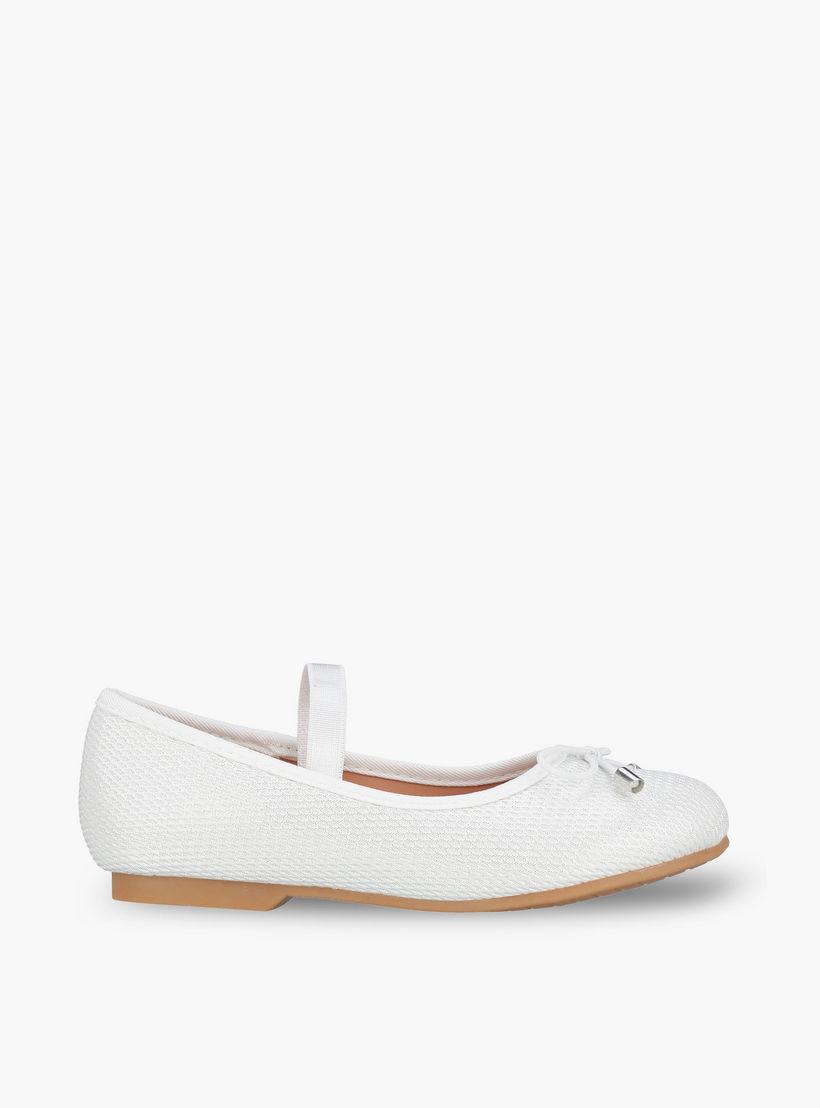 حذاء باليرينا بارز الملمس بزينة فيونكة من جونيورز-girls-shoes-ballerinas-image-3