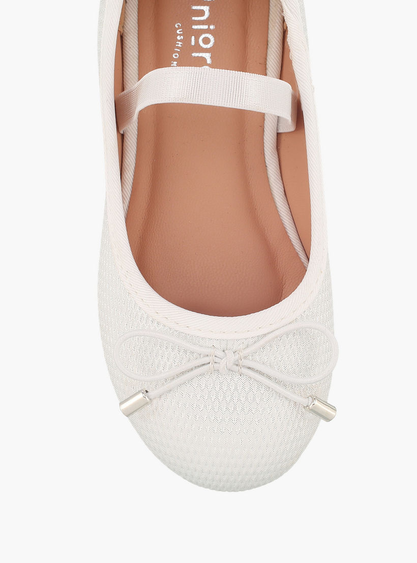حذاء باليرينا بارز الملمس بزينة فيونكة من جونيورز-girls-shoes-ballerinas-image-4