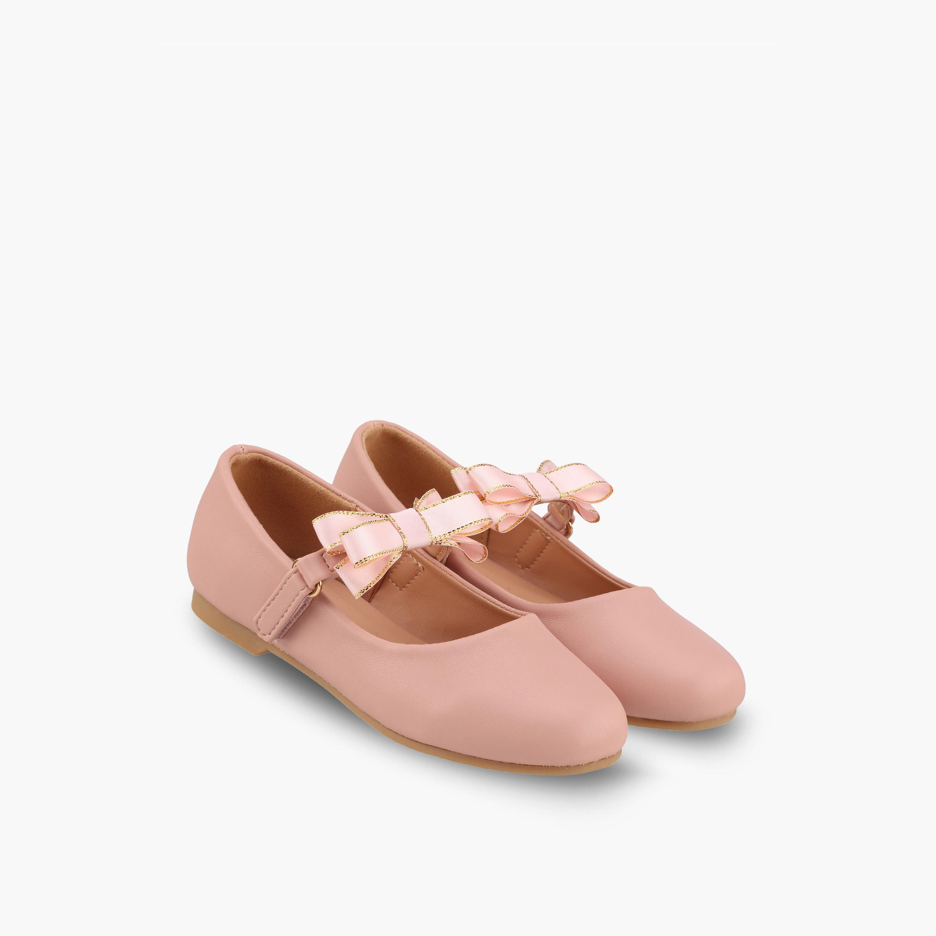حذاء ماري جين بزينة فيونكة للبنات من جونيورز-girls-shoes-maryjanes-image-1