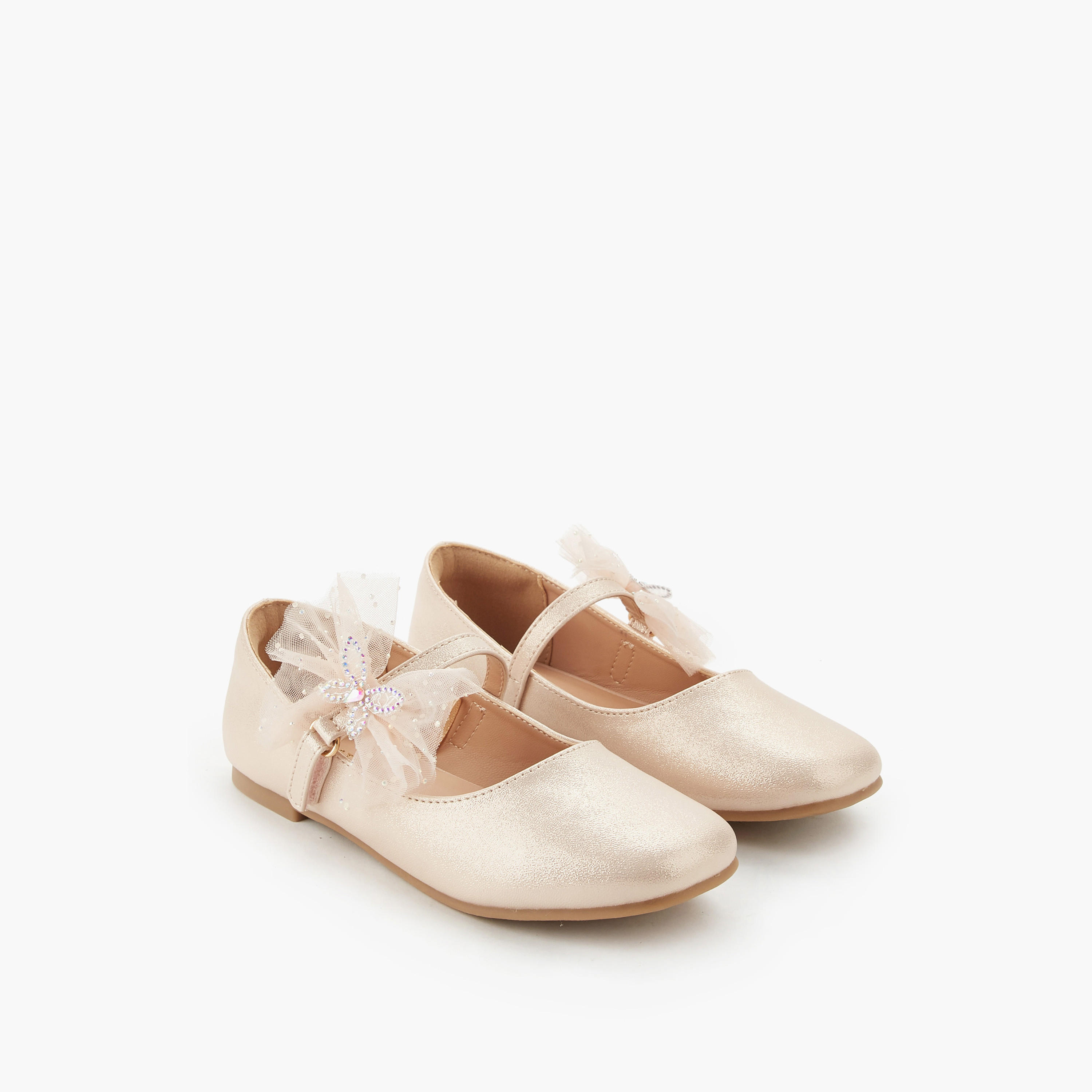 Celeste Girls Butterfly Embellished Ballerina Shoes-girls-shoes-maryjanes-image-1