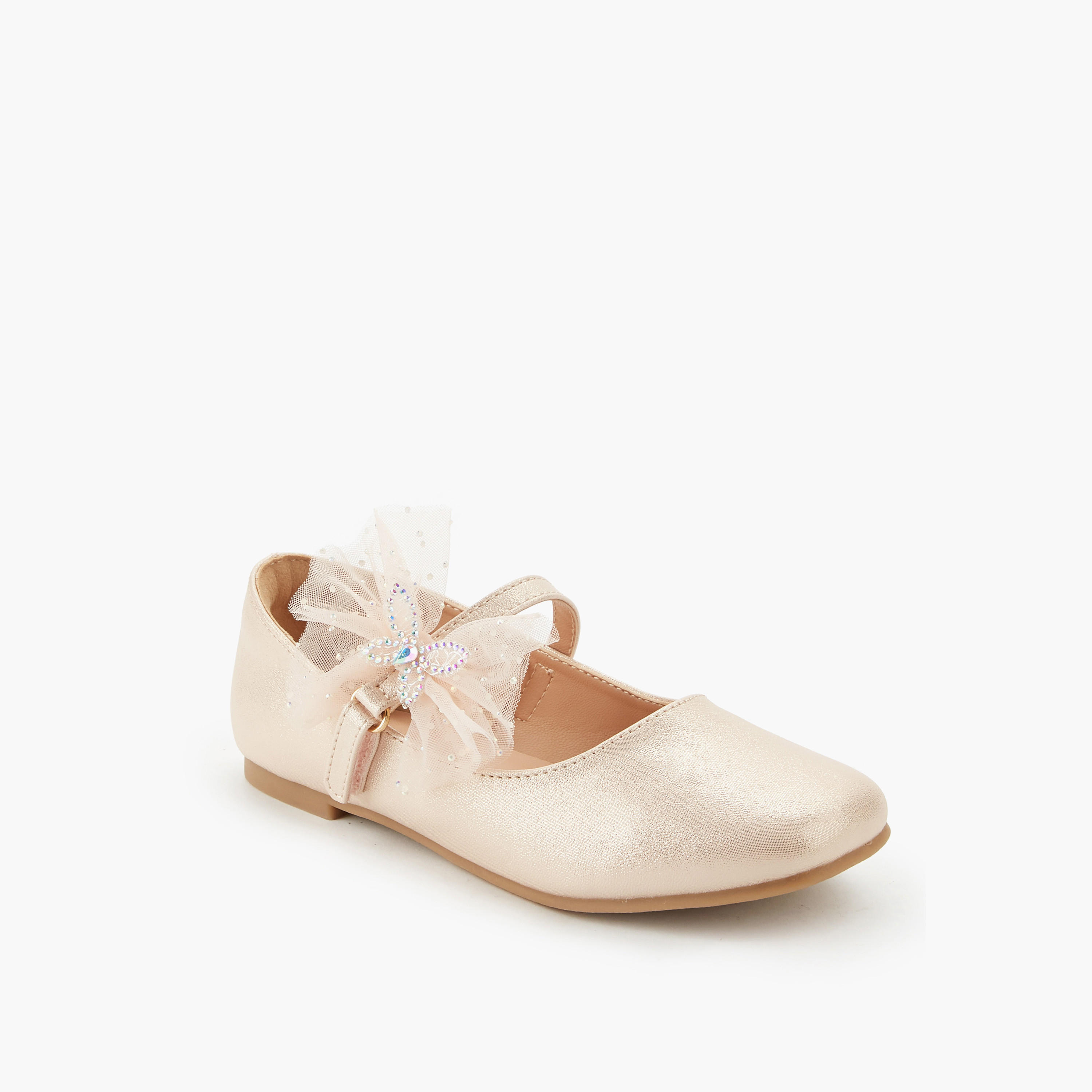 Celeste Girls Butterfly Embellished Ballerina Shoes-girls-shoes-maryjanes-image-3