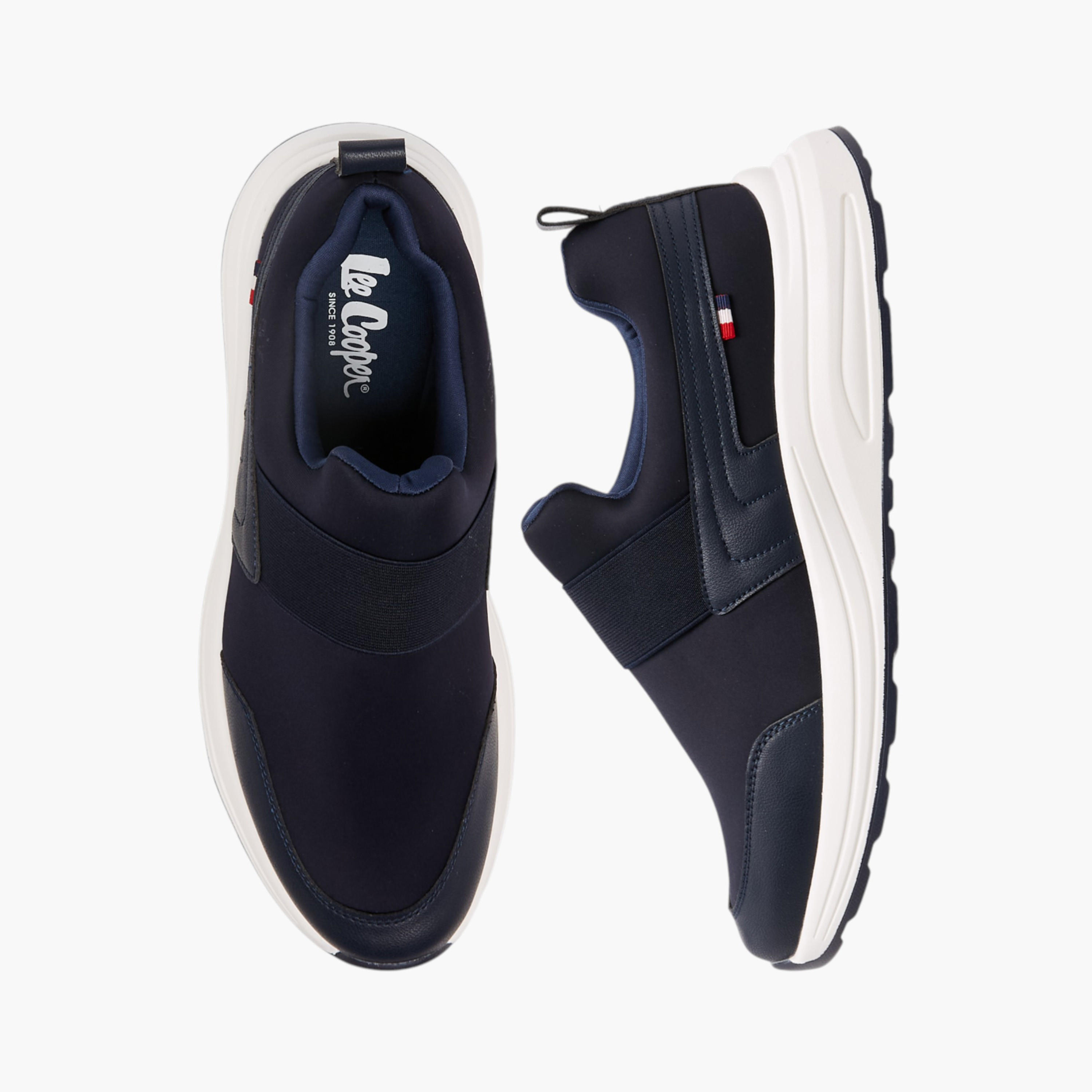 Lee Cooper Men Panelled Slip-On Sneakers-men-shoes-sneakers-image-1