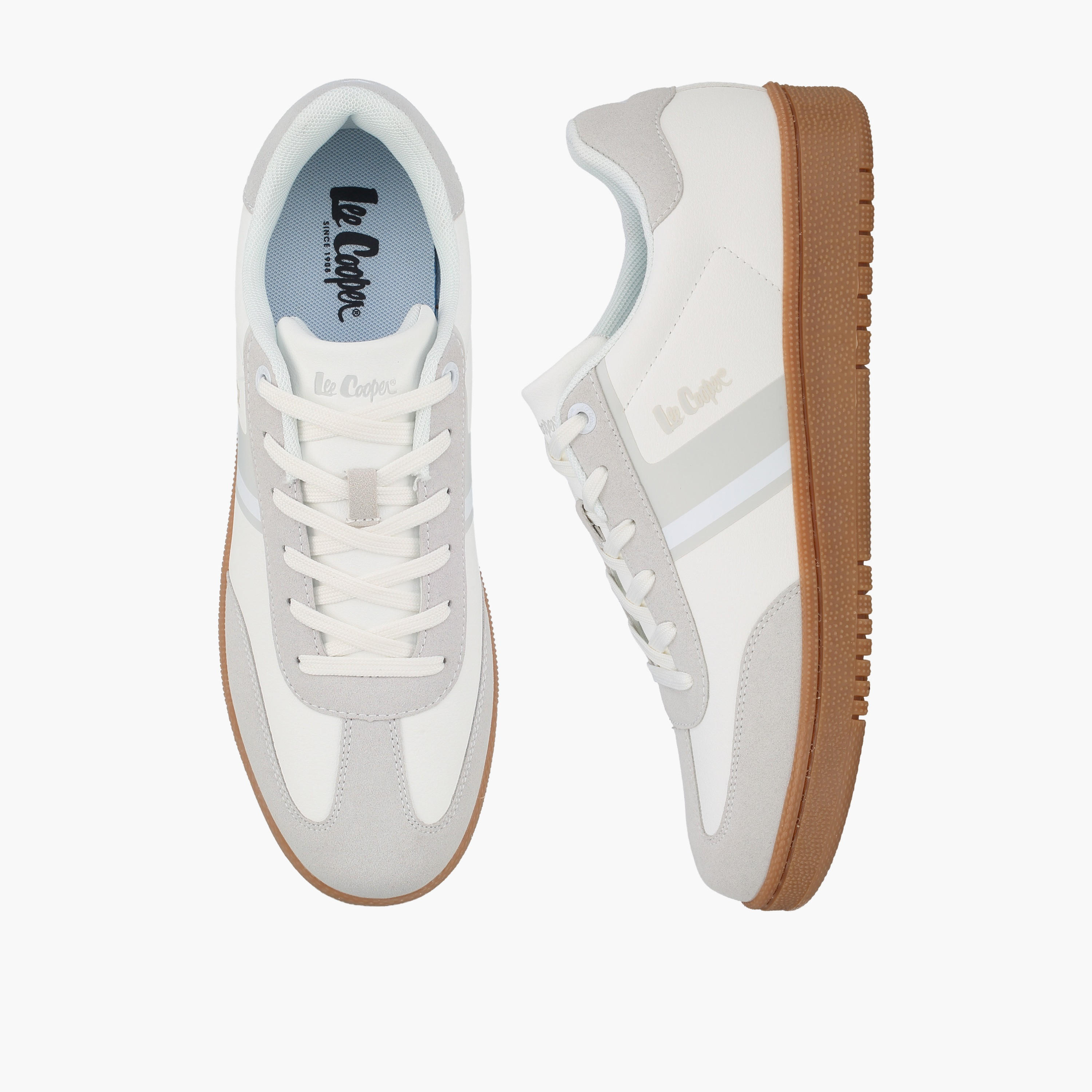 Lee Cooper Men Panelled Logo Lace-Up Sneakers-men-shoes-sneakers-image-1