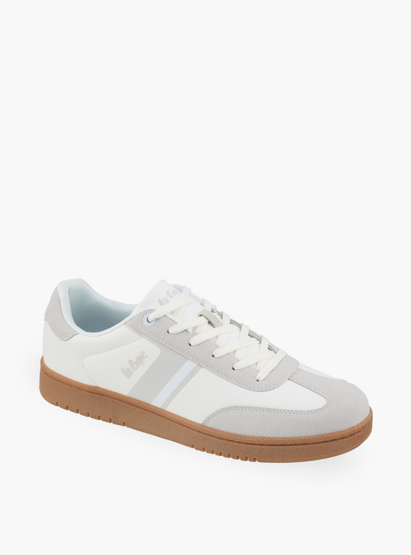 Lee Cooper Men Panelled Logo Lace-Up Sneakers-men-shoes-sneakers-image-2