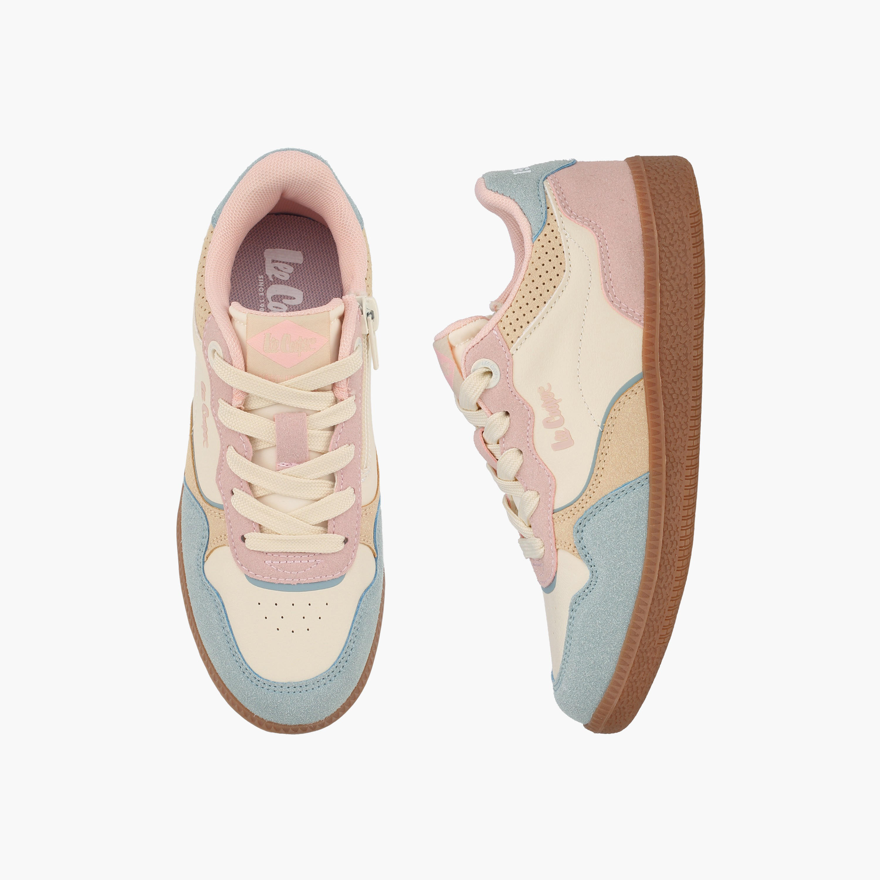حذاء سنيكرز طول الكاحل برباط للبنات من لي كوبر-girls-shoes-sneakers-image-1