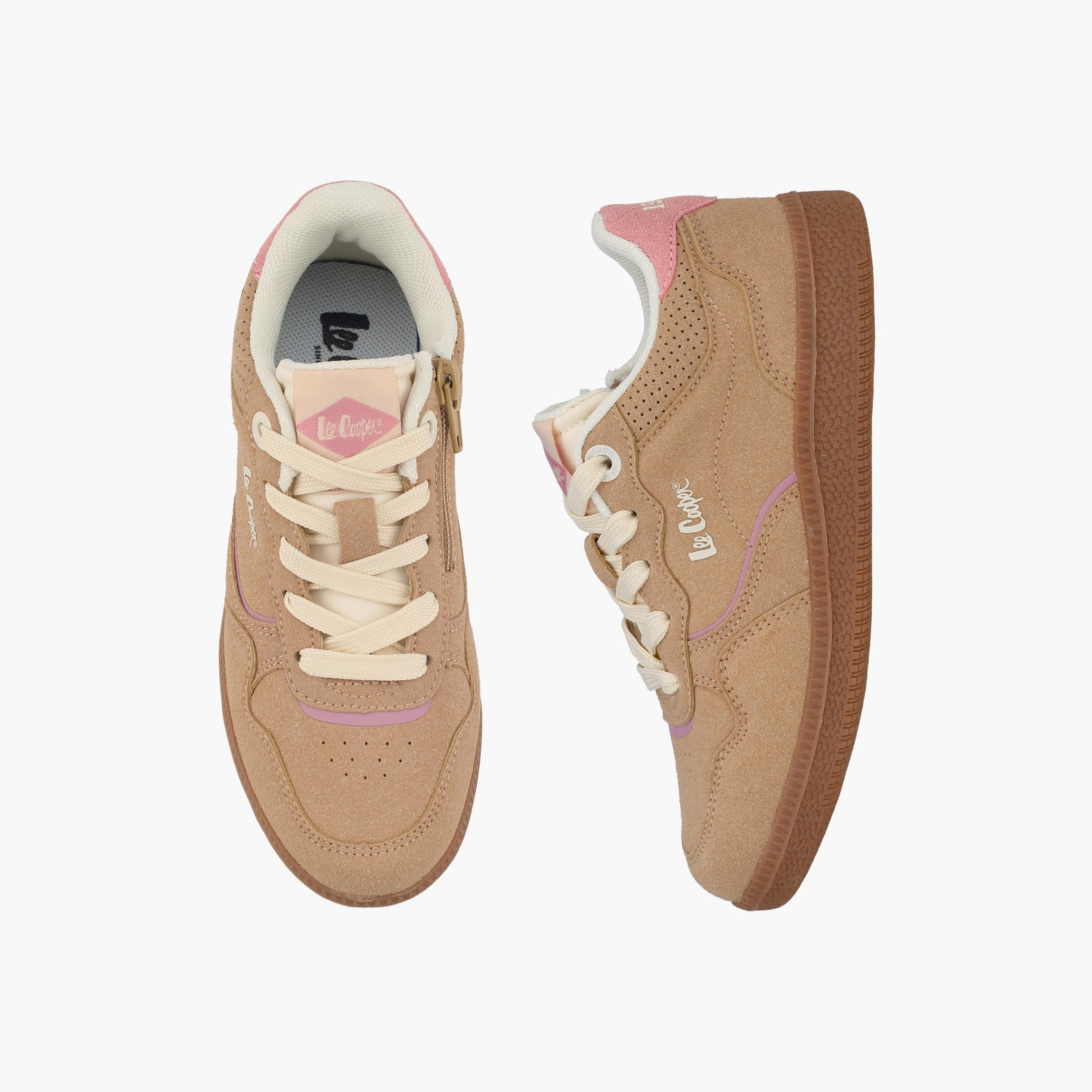 حذاء سنيكرز طول الكاحل برباط للبنات من لي كوبر-girls-shoes-sneakers-image-1