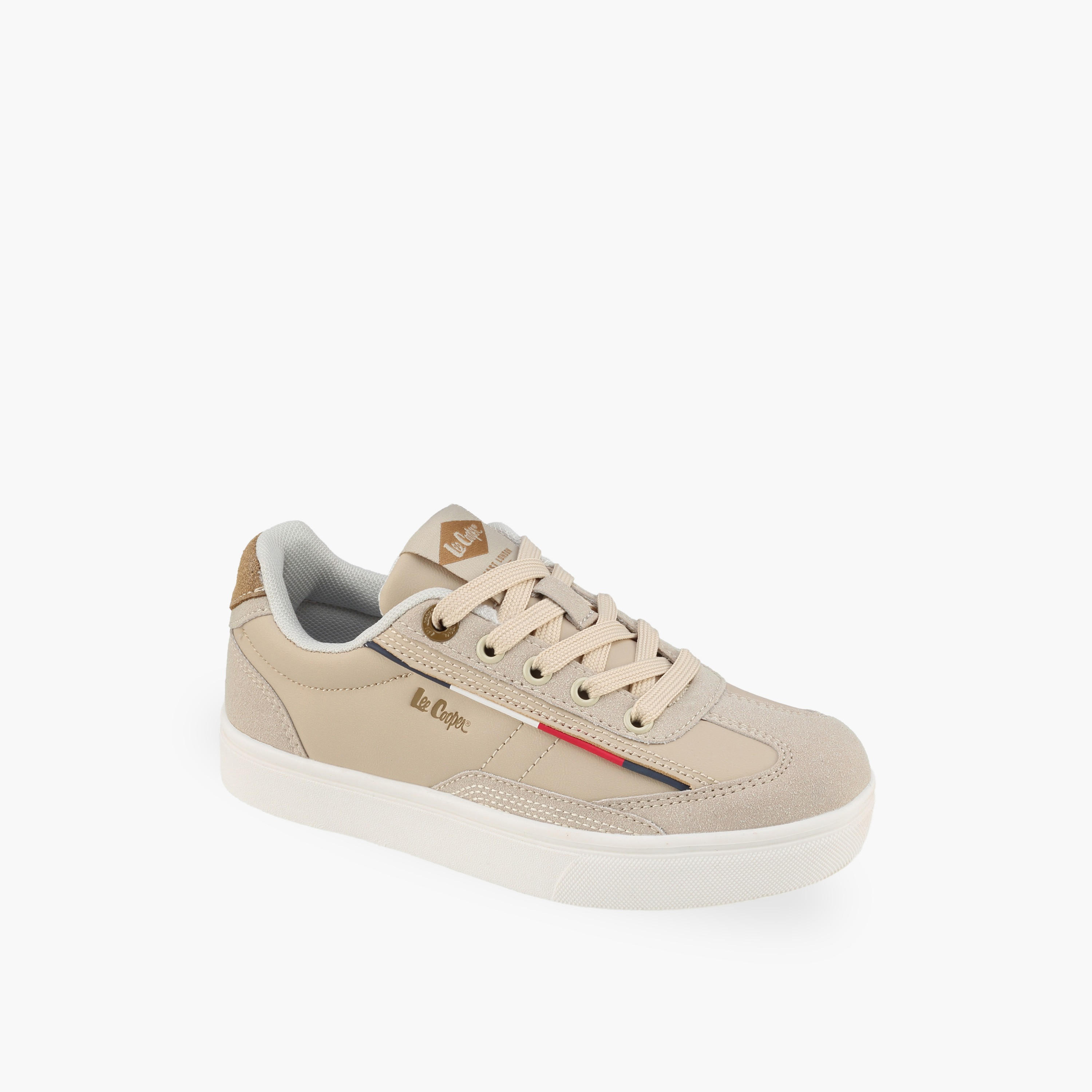 Lee Cooper Boys Panelled Lace-Up Sneakers-boys-shoes-sneakers-image-2