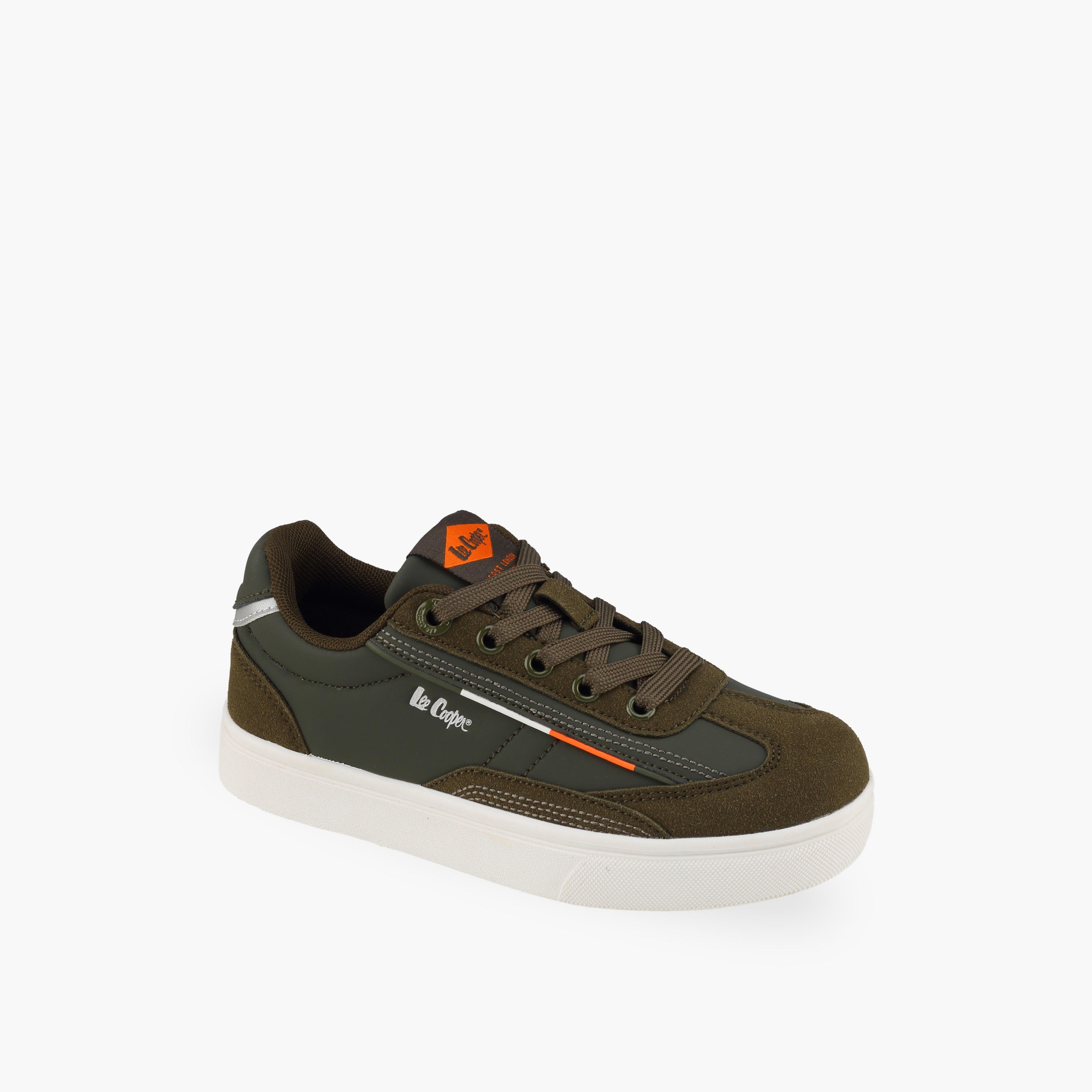 Lee Cooper Boys Panelled Lace-Up Sneakers-boys-shoes-sneakers-image-2