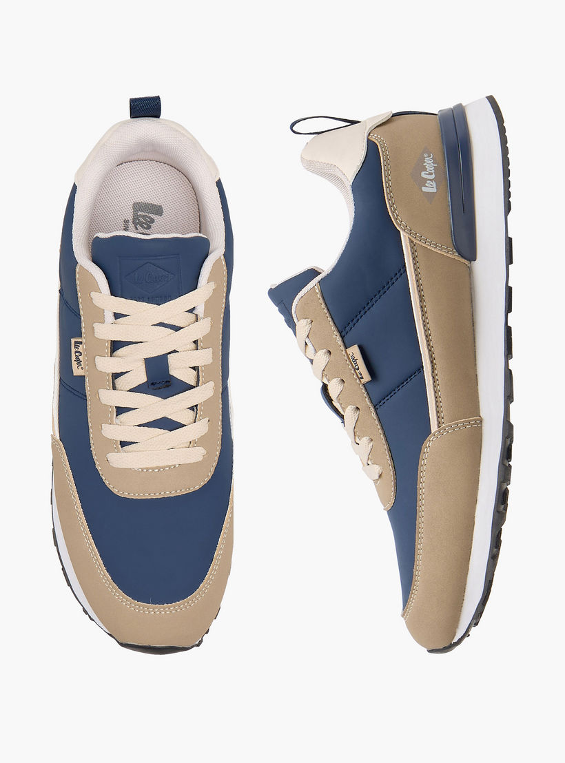 حذاء سنيكرز بقوالب ملونة ورباط إغلاق للرجال من لي كوبر-men-shoes-sneakers-image-1