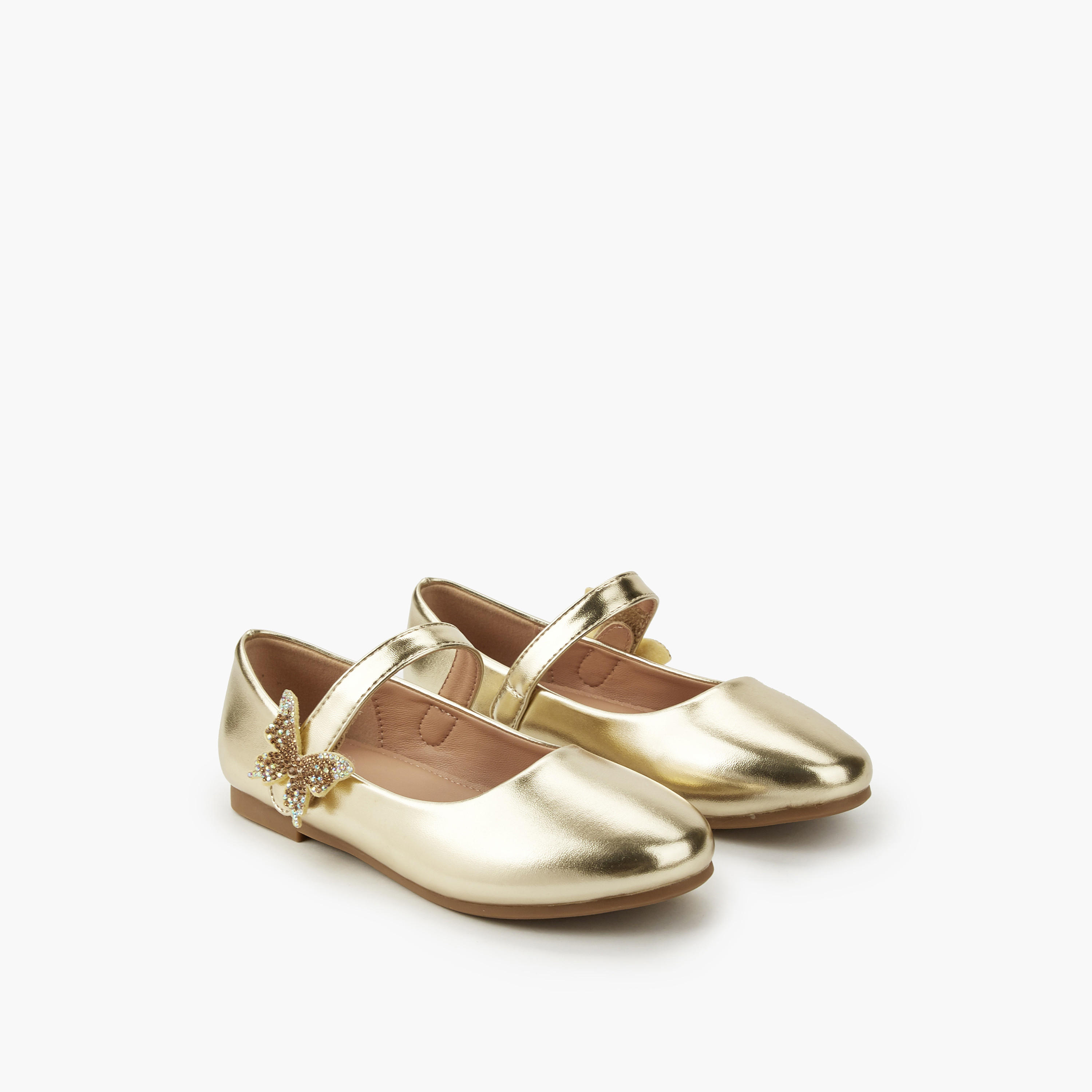 Flora Bella Girls Butterfly Accent Ballerina Shoes-girls-shoes-ballerinas-image-1