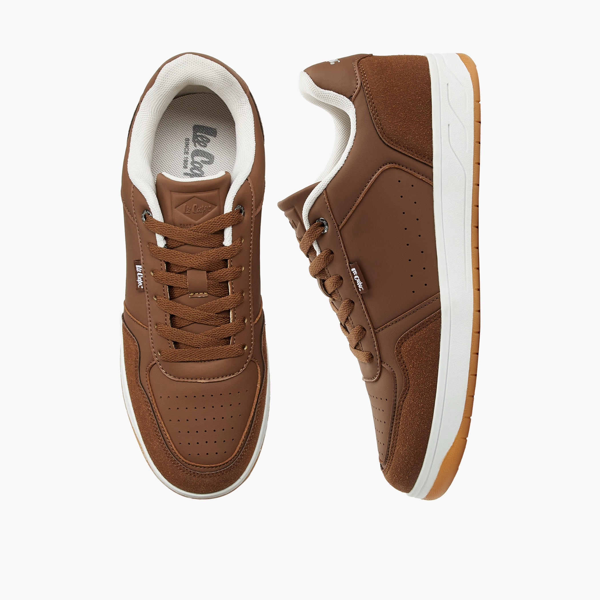 Lee Cooper Men Perforated Lace-Up Ankle Sneakers-men-shoes-sneakers-image-1