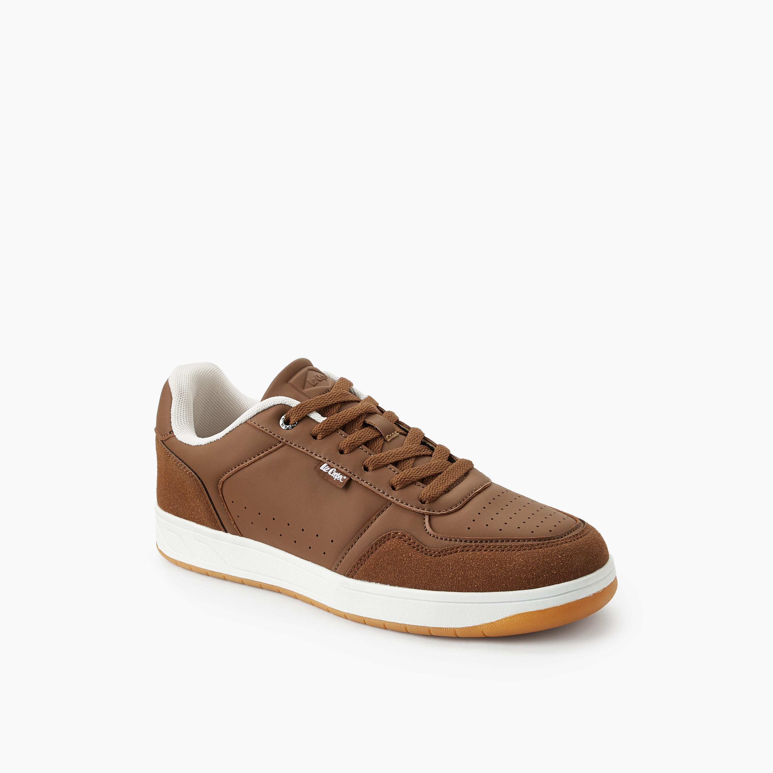 Lee Cooper Men Perforated Lace-Up Ankle Sneakers-men-shoes-sneakers-image-2