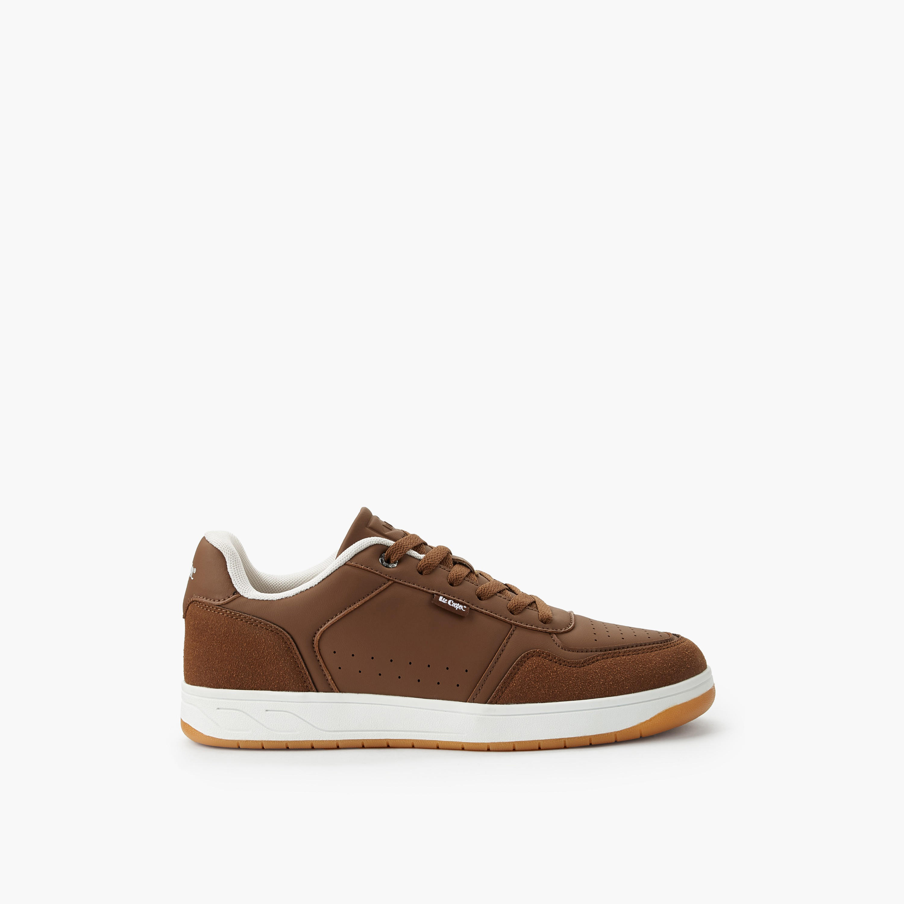 Lee Cooper Men Perforated Lace-Up Ankle Sneakers-men-shoes-sneakers-image-3