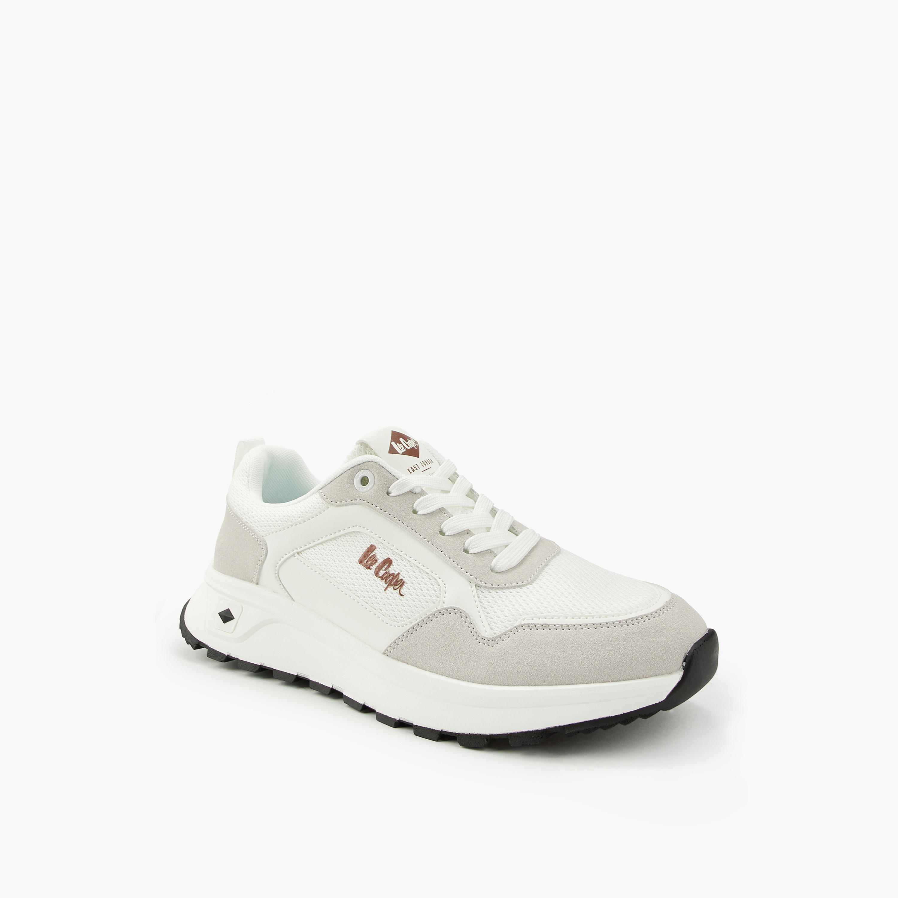 Lee Cooper Men's Panelled Lace-Up Ortholite Sneakers-men-shoes-sneakers-image-3
