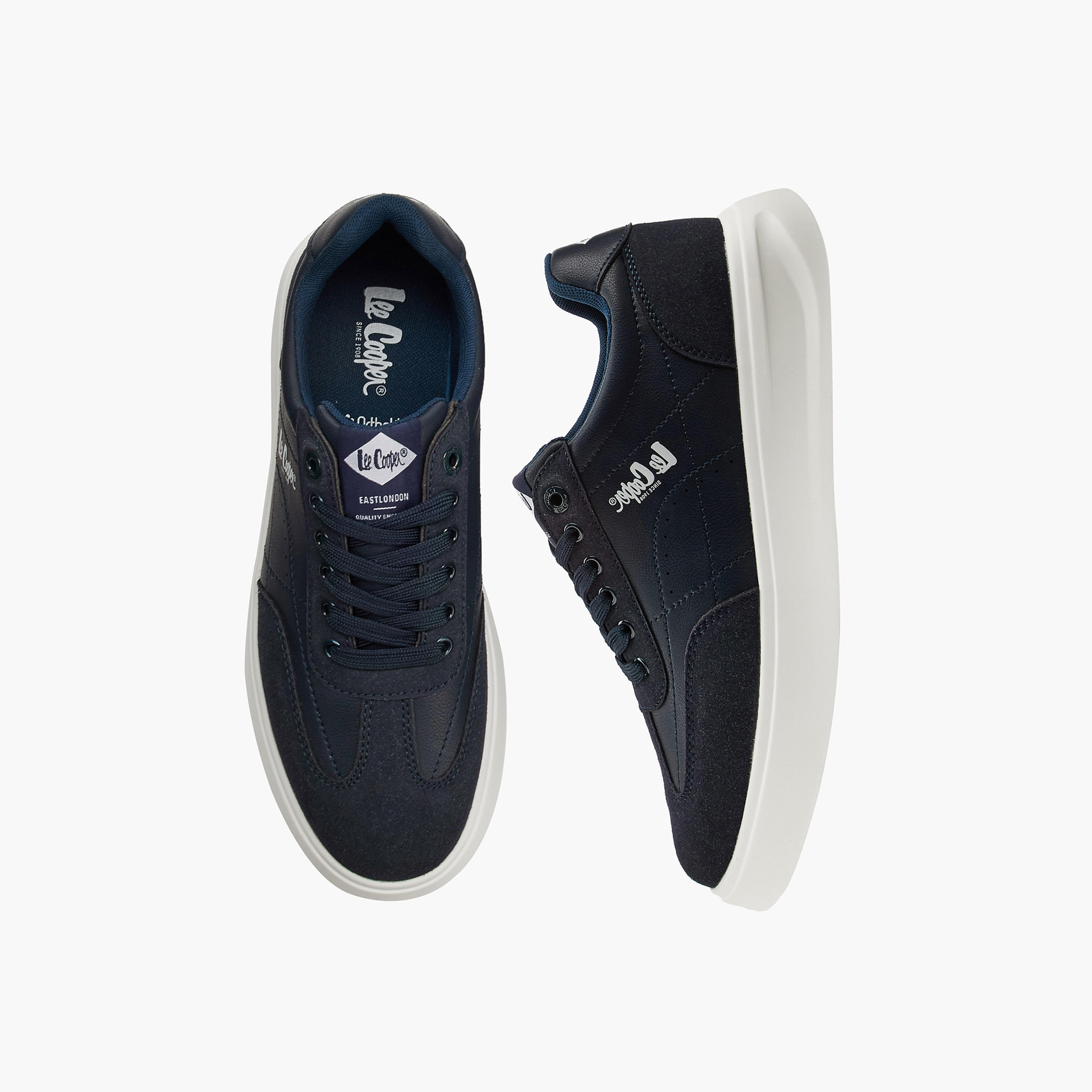 Lee Cooper Men's Panelled Lace-Up Ortholite Sneakers-men-shoes-sneakers-image-1