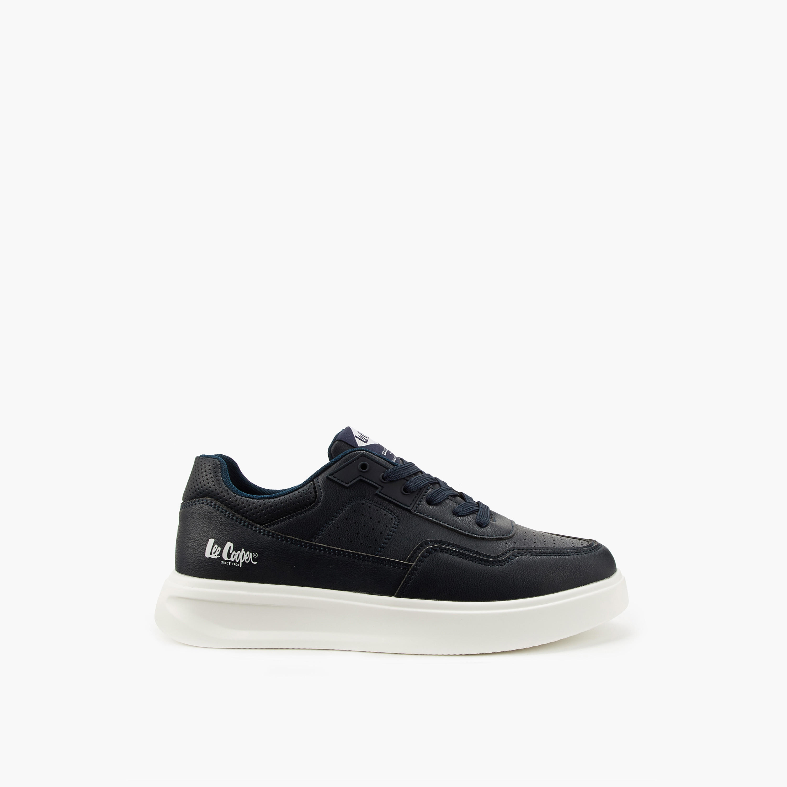 Lee Cooper Men's Panelled Lace-Up Ortholite Sneakers-men-shoes-sneakers-image-2