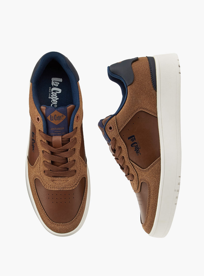 Lee Cooper Men's Panelled Lace-Up Ortholite Sneakers-men-shoes-sneakers-image-1