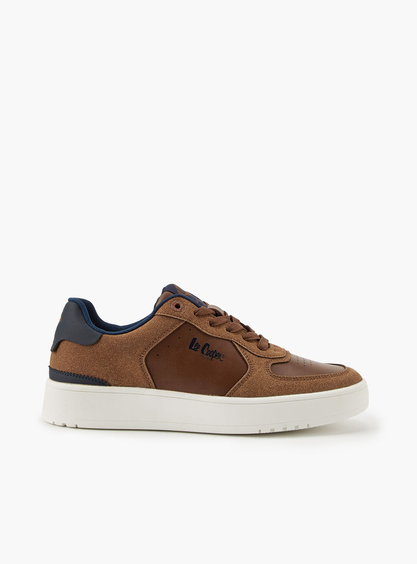 Lee Cooper Men's Panelled Lace-Up Ortholite Sneakers-men-shoes-sneakers-image-2
