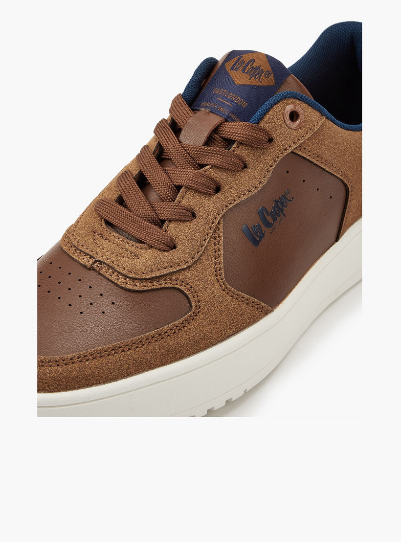 Lee Cooper Men's Panelled Lace-Up Ortholite Sneakers-men-shoes-sneakers-image-4
