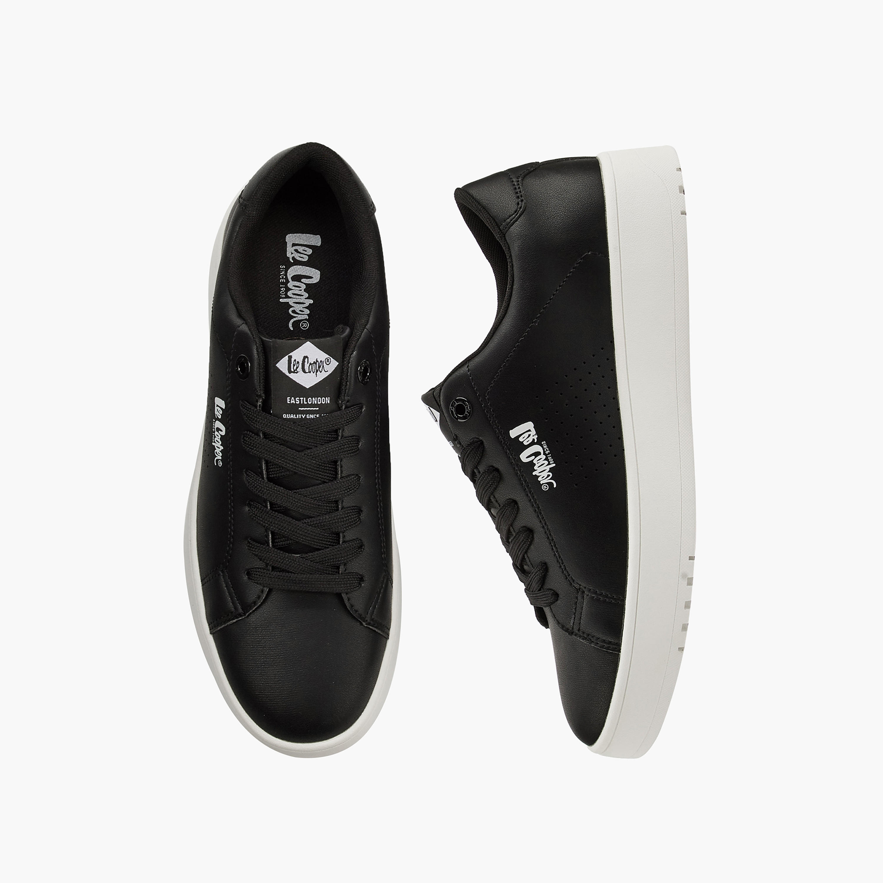 Lee Cooper Men's Perforated Lace-Up Ortholite Sneakers-men-shoes-sneakers-image-1