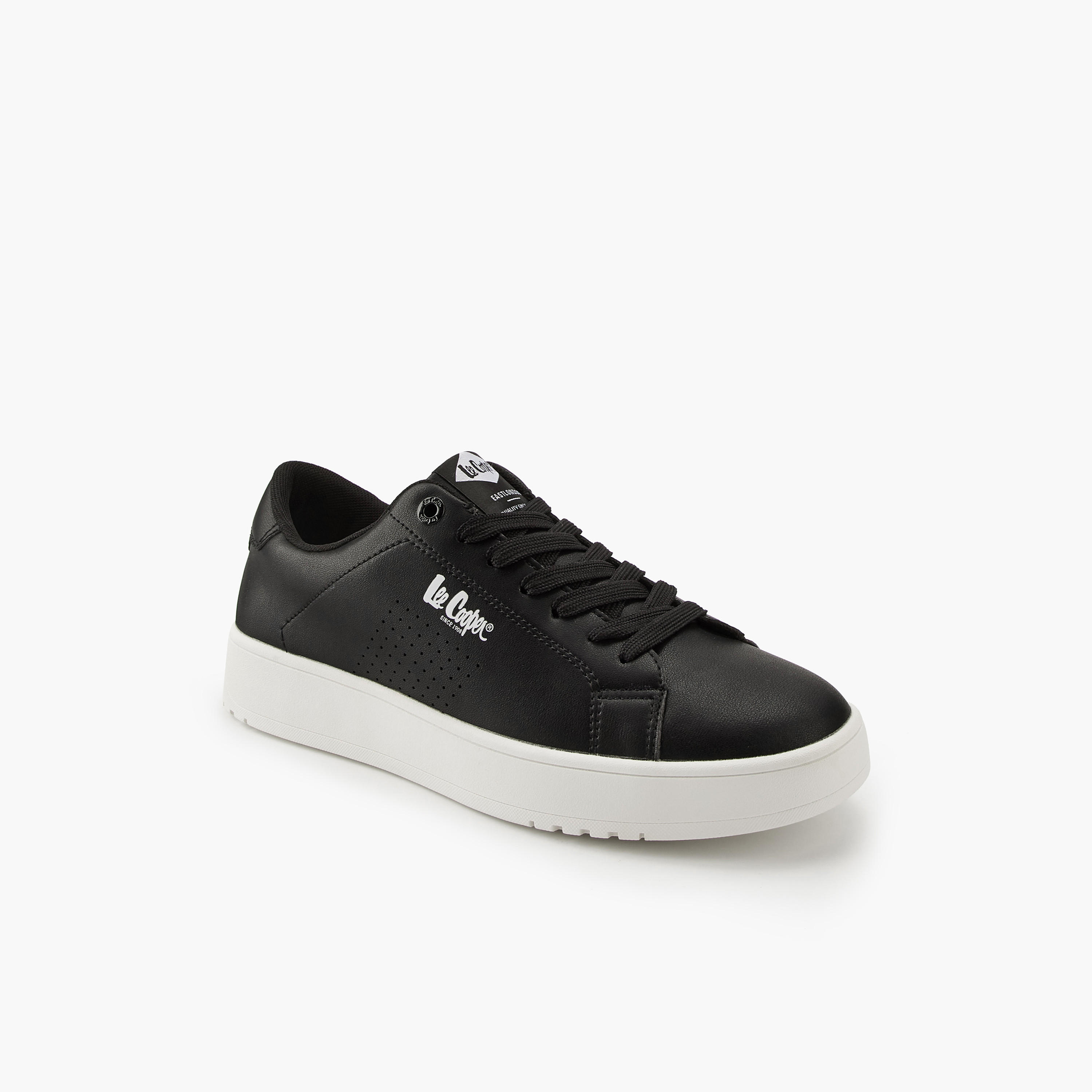 Lee Cooper Men's Perforated Lace-Up Ortholite Sneakers-men-shoes-sneakers-image-3