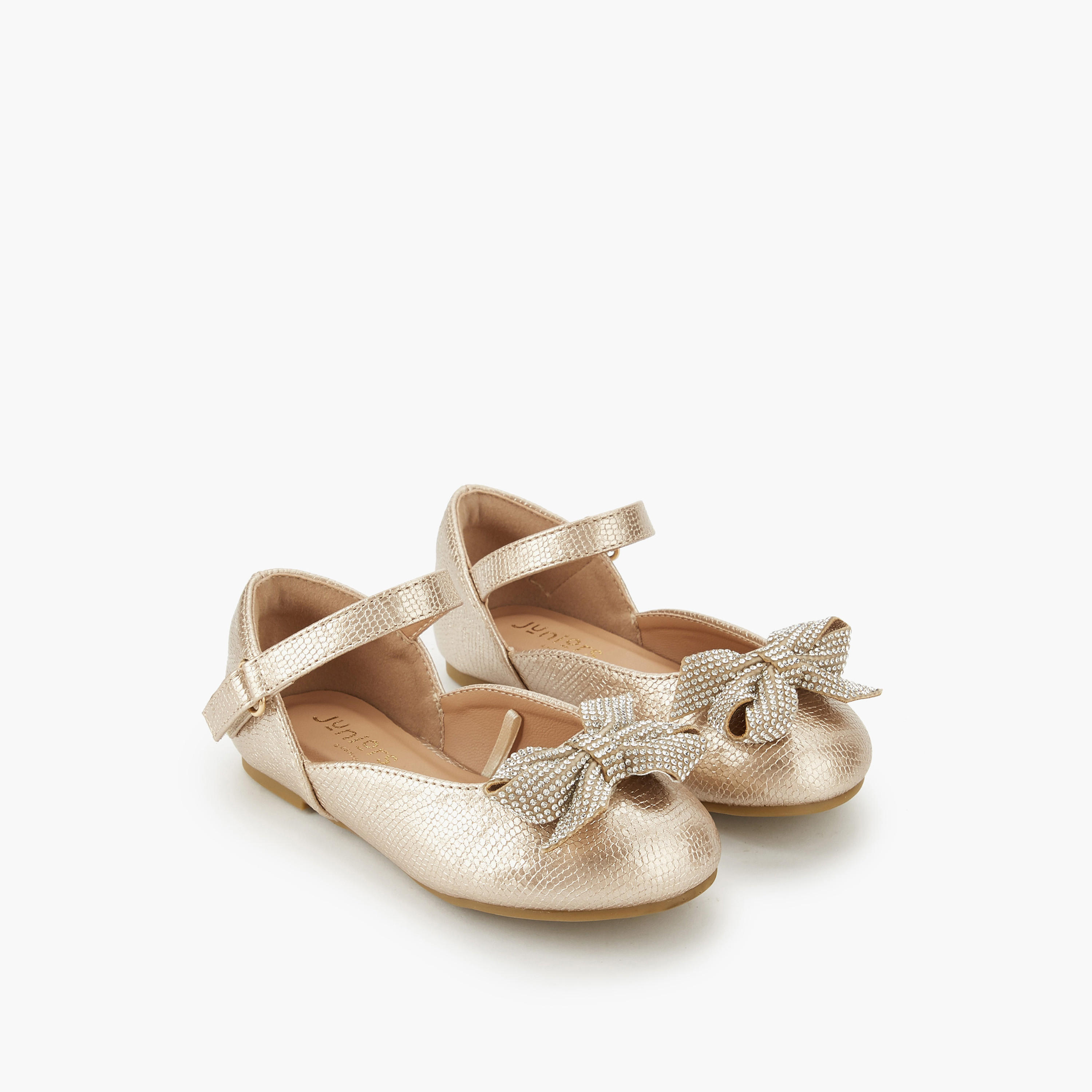 حذاء باليرينا بشريط إغلاق لاصق للبنات من جونيورز-girls-shoes-ballerinas-image-1