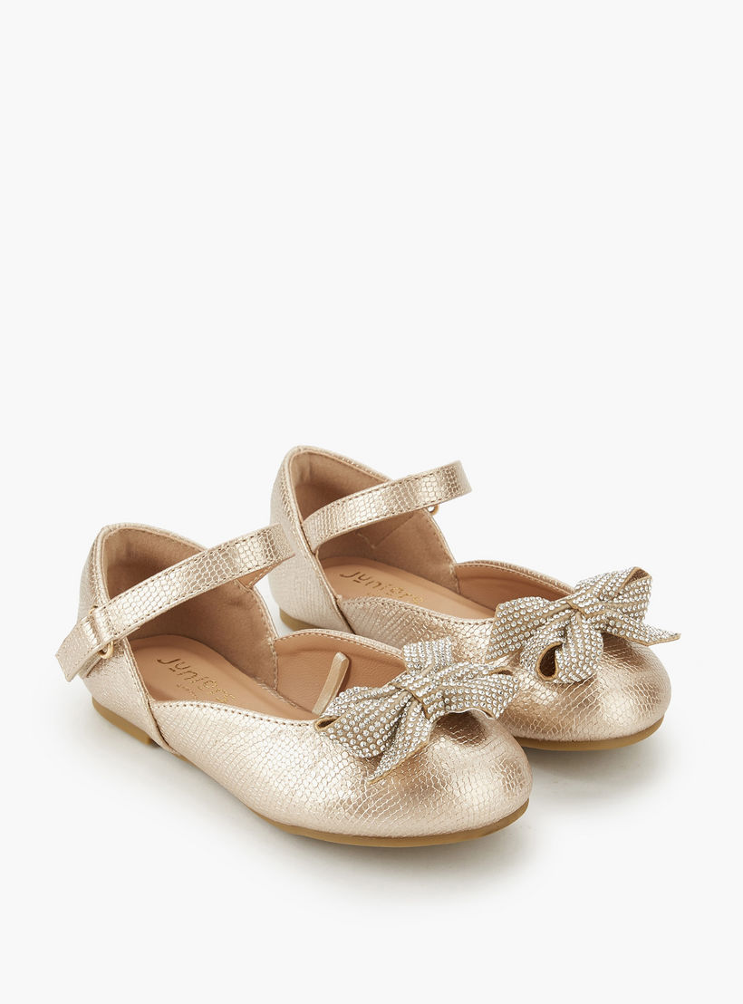 حذاء باليرينا بشريط إغلاق لاصق للبنات من جونيورز-girls-shoes-ballerinas-image-1