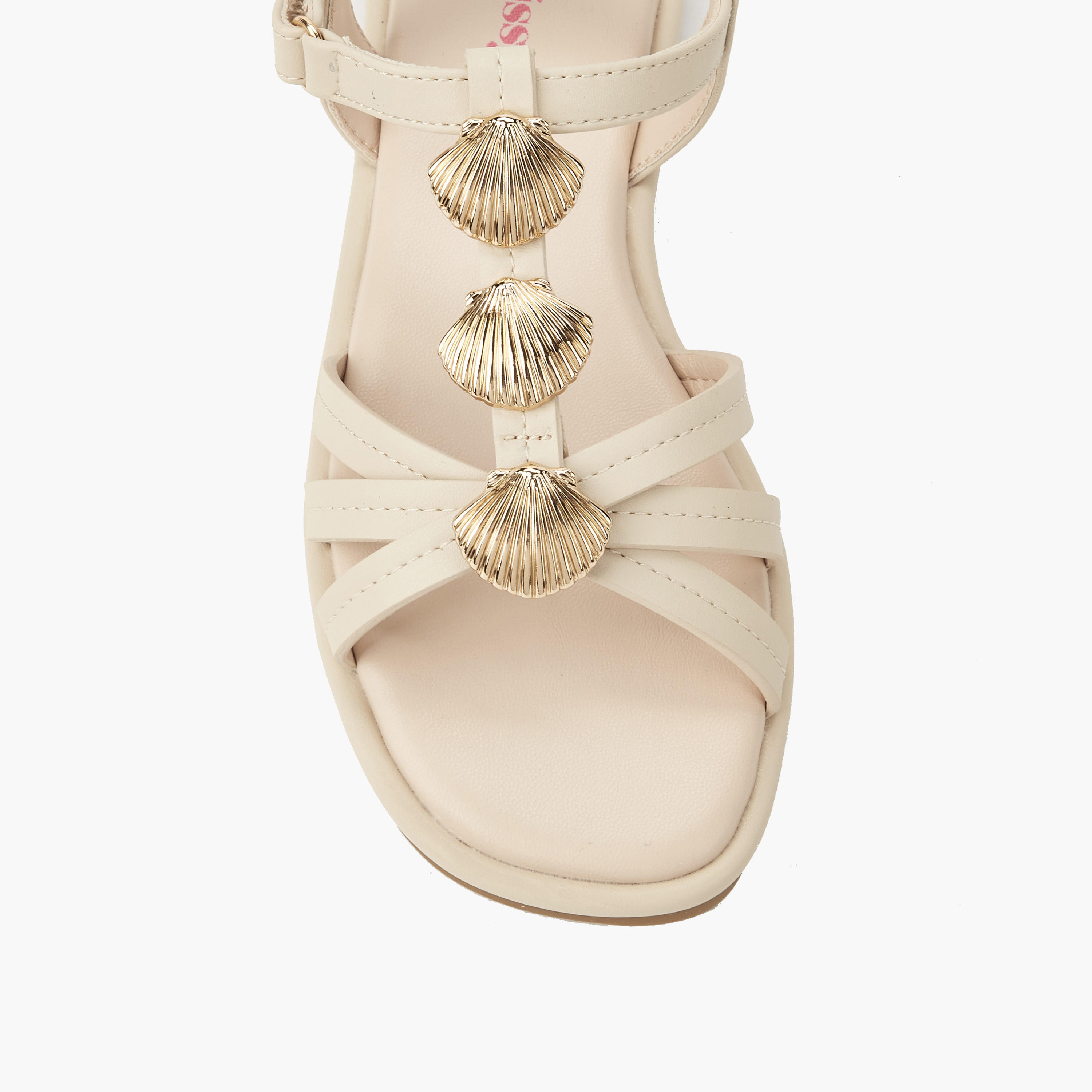 Little Missy Girls Shell Embellished Sandals-girls-shoes-sandals-image-4