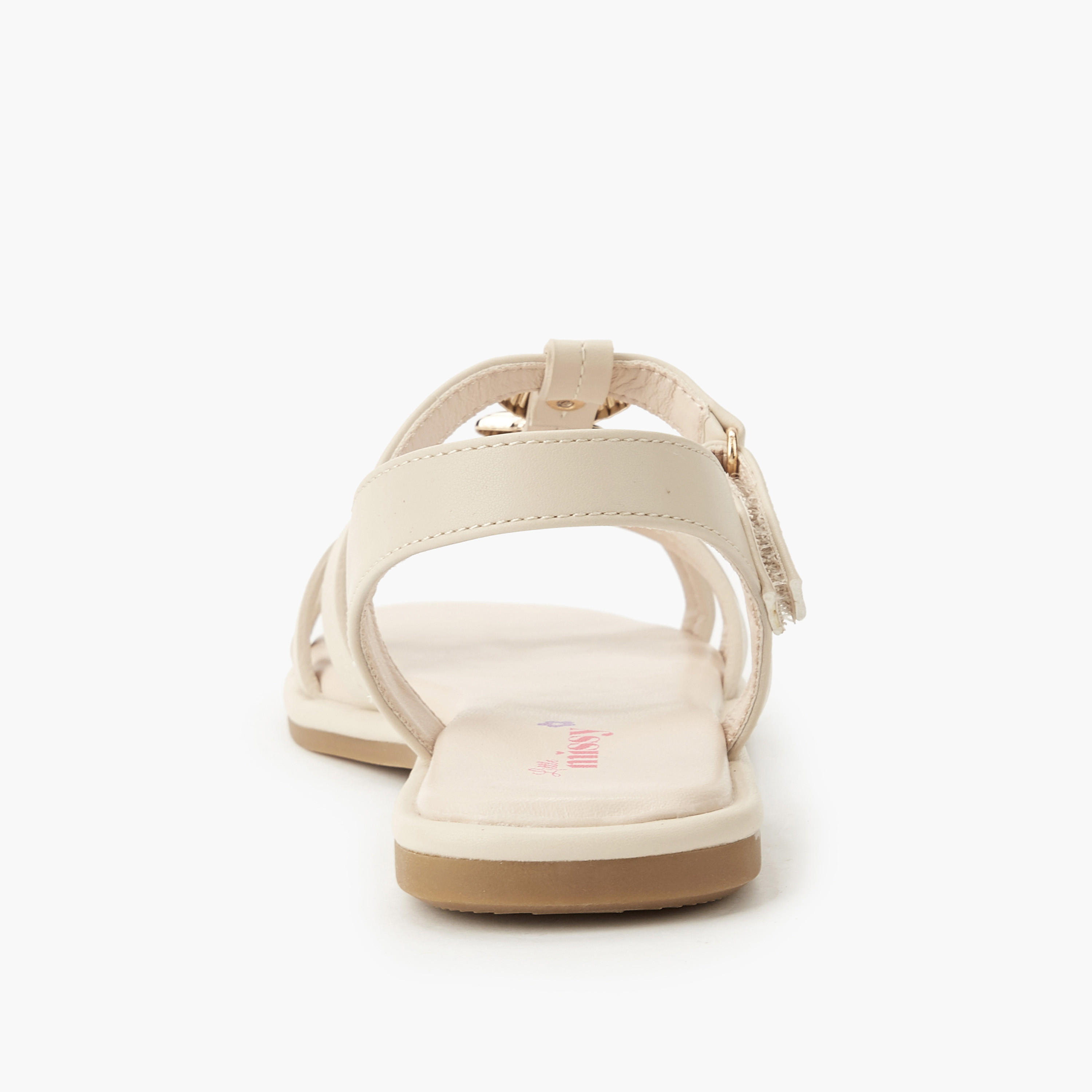 Little Missy Girls Shell Embellished Sandals-girls-shoes-sandals-image-5