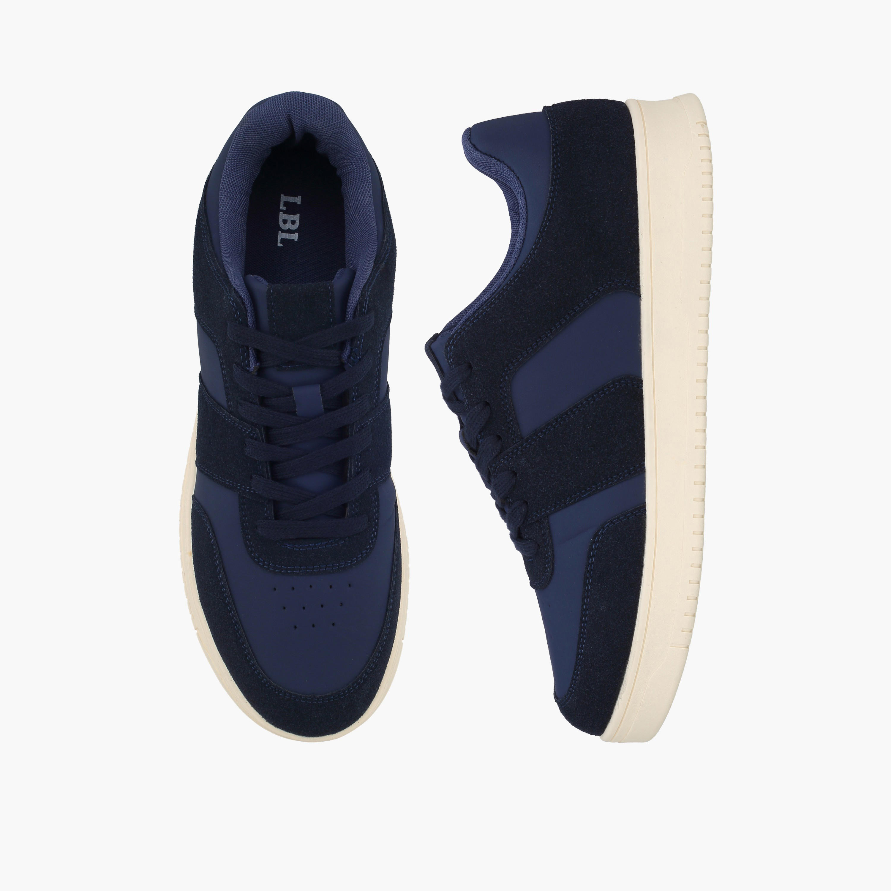 حذاء سنيكرز طول الكاحل بألواح ورباط للرجال من أل بي أل من شو إكسبريس-men-shoes-sneakers-image-1