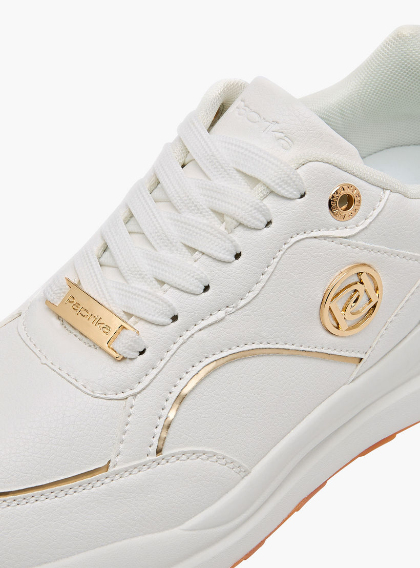 حذاء سنيكرز بألواح وزينة معدنية ورباط إغلاق من بابريكا-women-shoes-sneakers-image-4