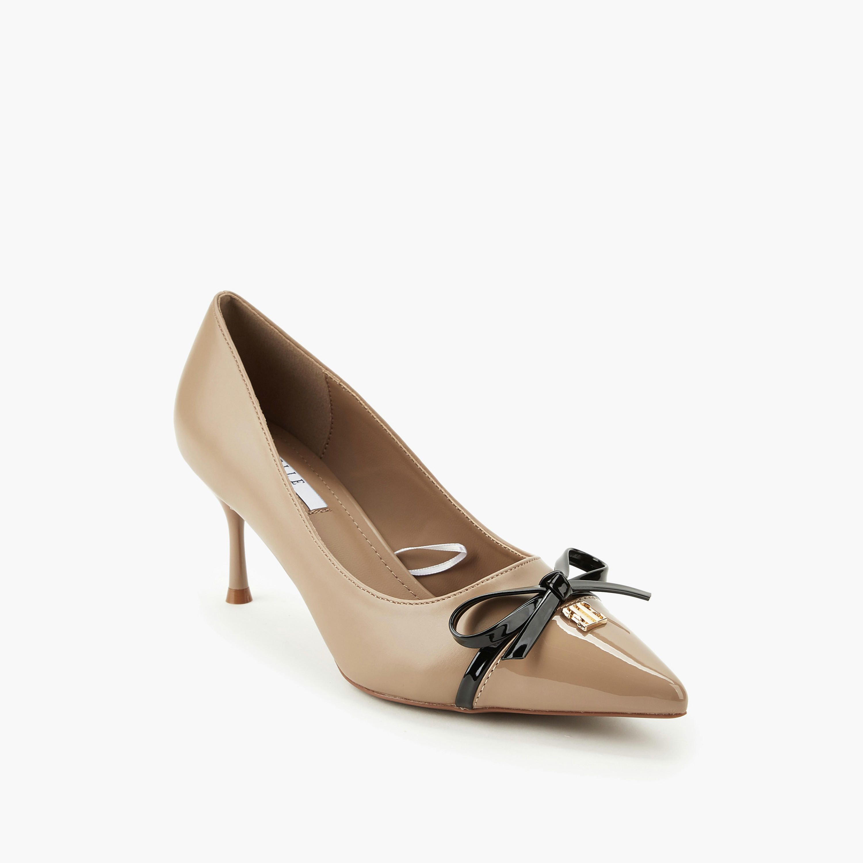 Elle Women Bow Accent Stiletto Heel Pumps-women-shoes-heels-image-2