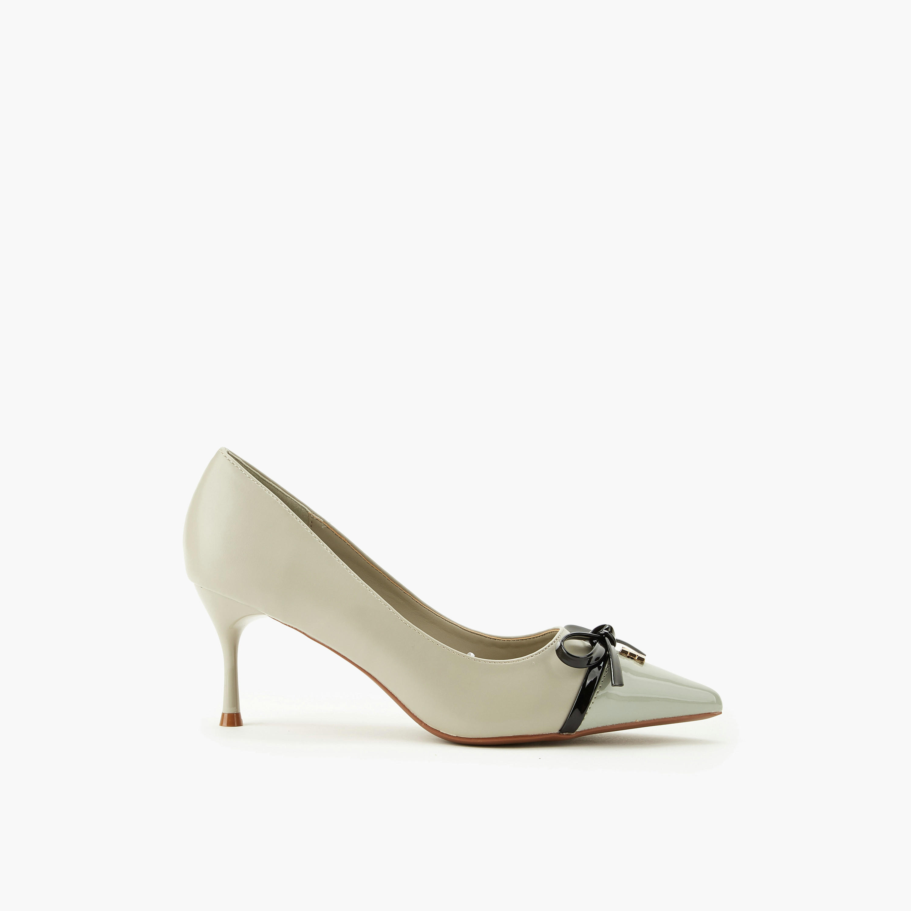 Elle Women Bow Accent Stiletto Heel Pumps-women-shoes-heels-image-3
