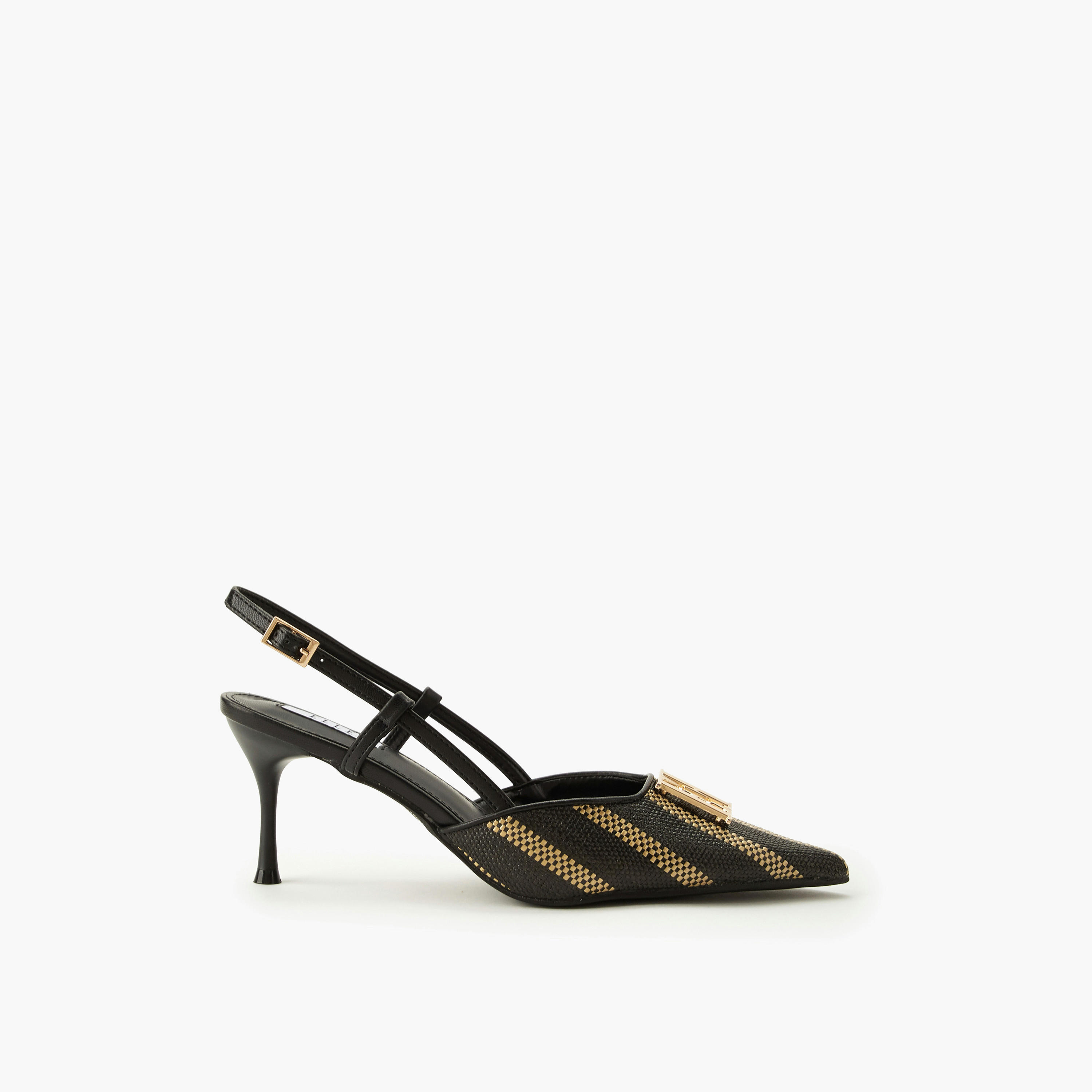 Elle Women Textured Stiletto Heel Mules-women-shoes-sandals-heeled-image-3