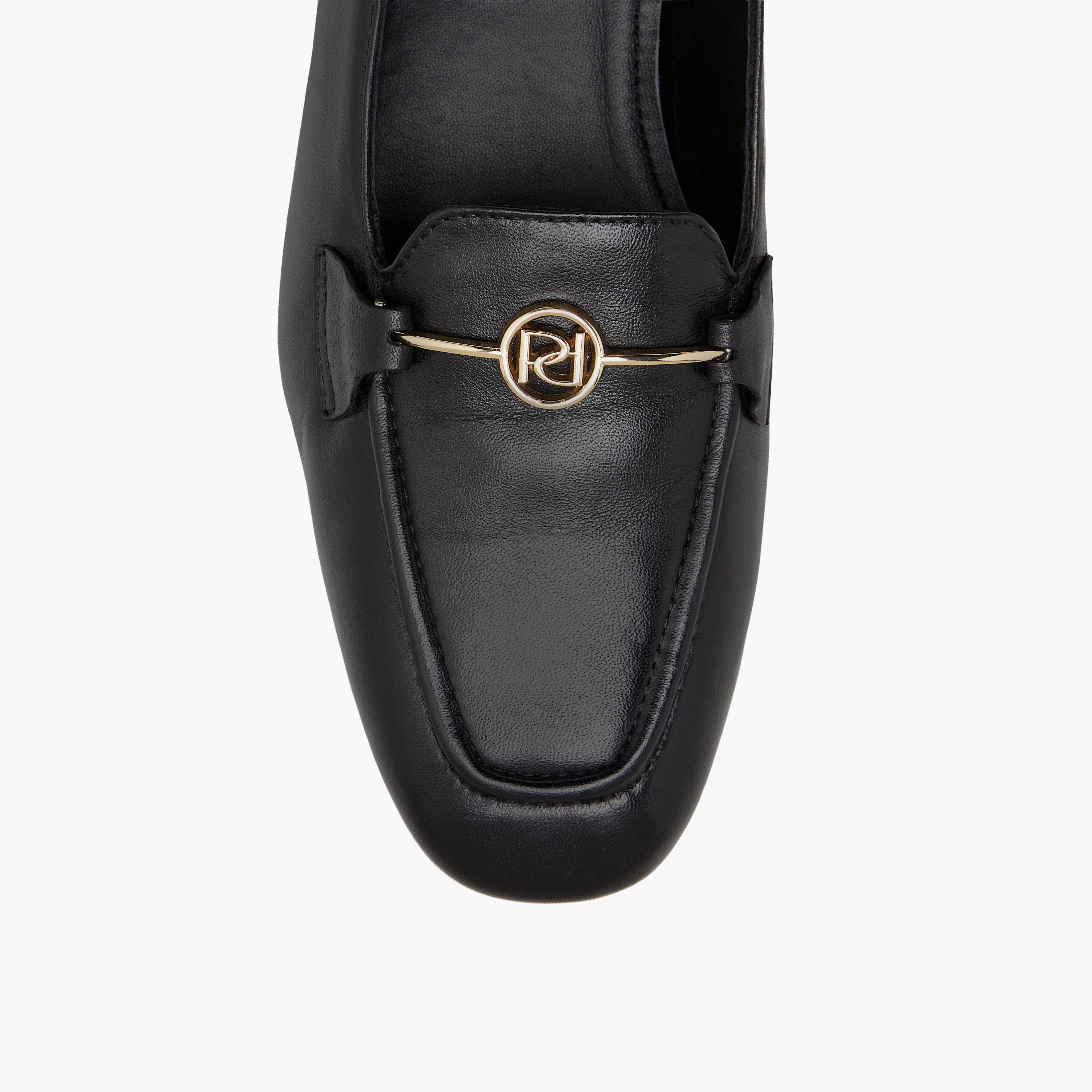 Paprika Buckle Detail Loafers with Block Heels-women-shoes-heels-image-4