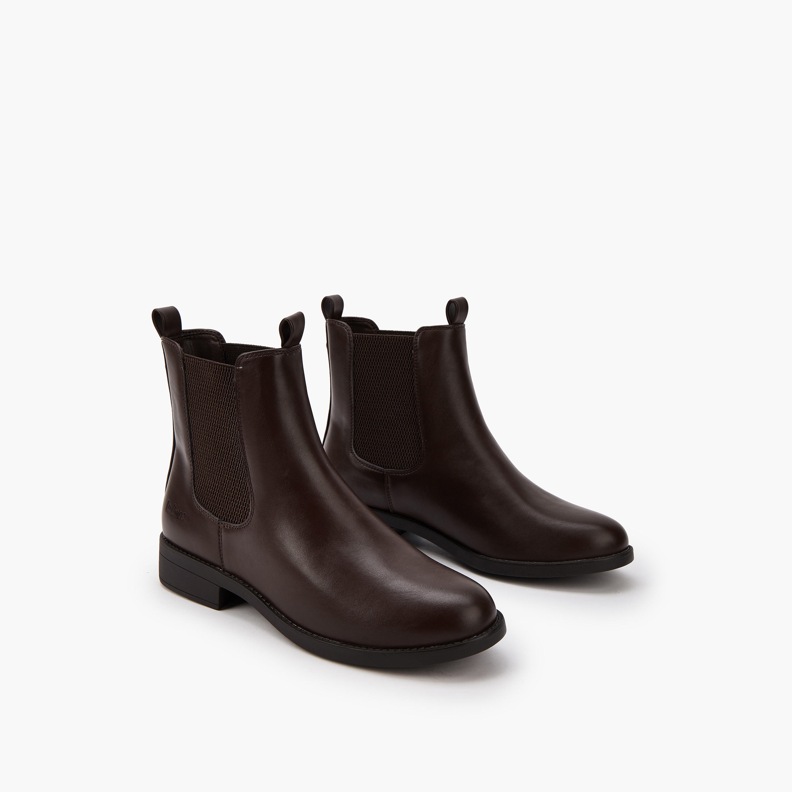 Lee Cooper Women's Solid Slip-On Ankle Boots-women-shoes-boots-image-1