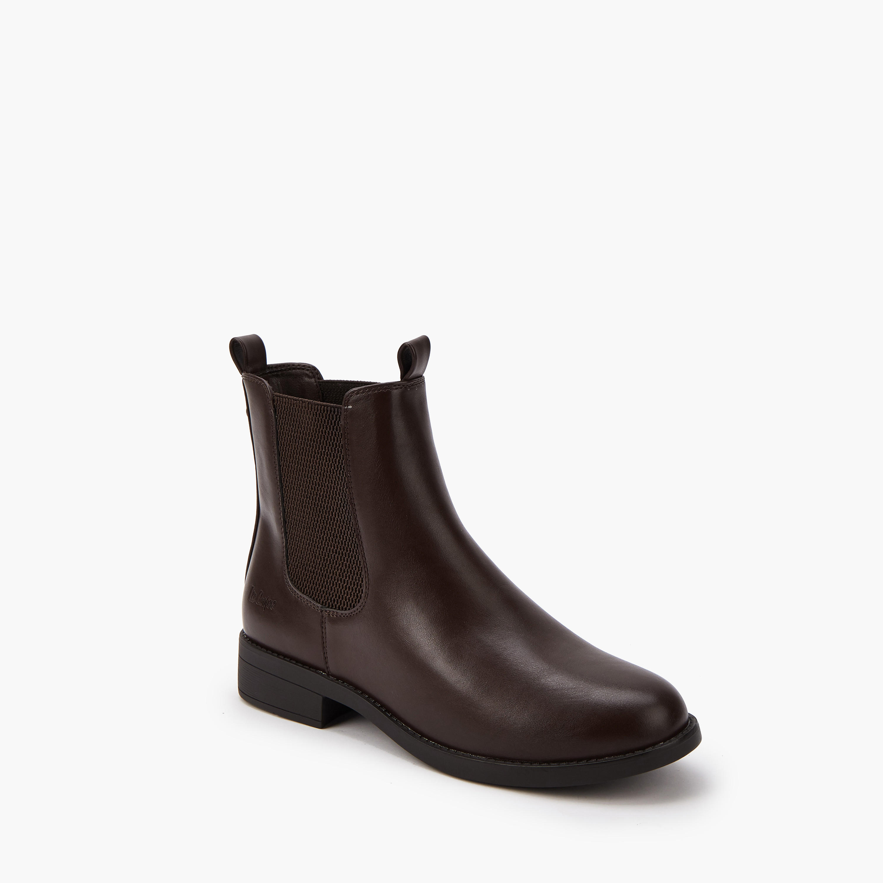 Lee Cooper Women's Solid Slip-On Ankle Boots-women-shoes-boots-image-3