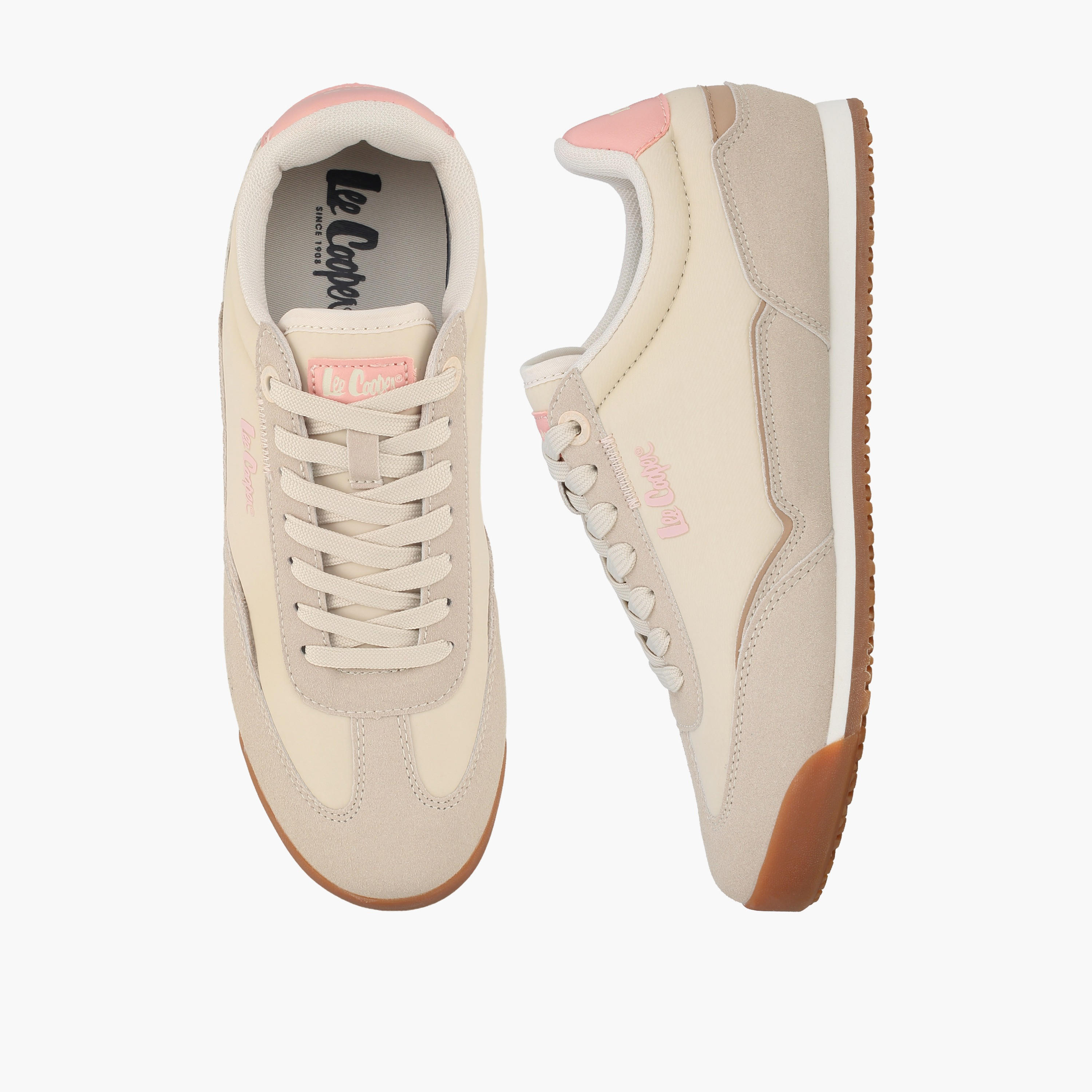 Lee Cooper Women Logo Print Lace-Up Ankle Sneakers-women-shoes-sneakers-image-1