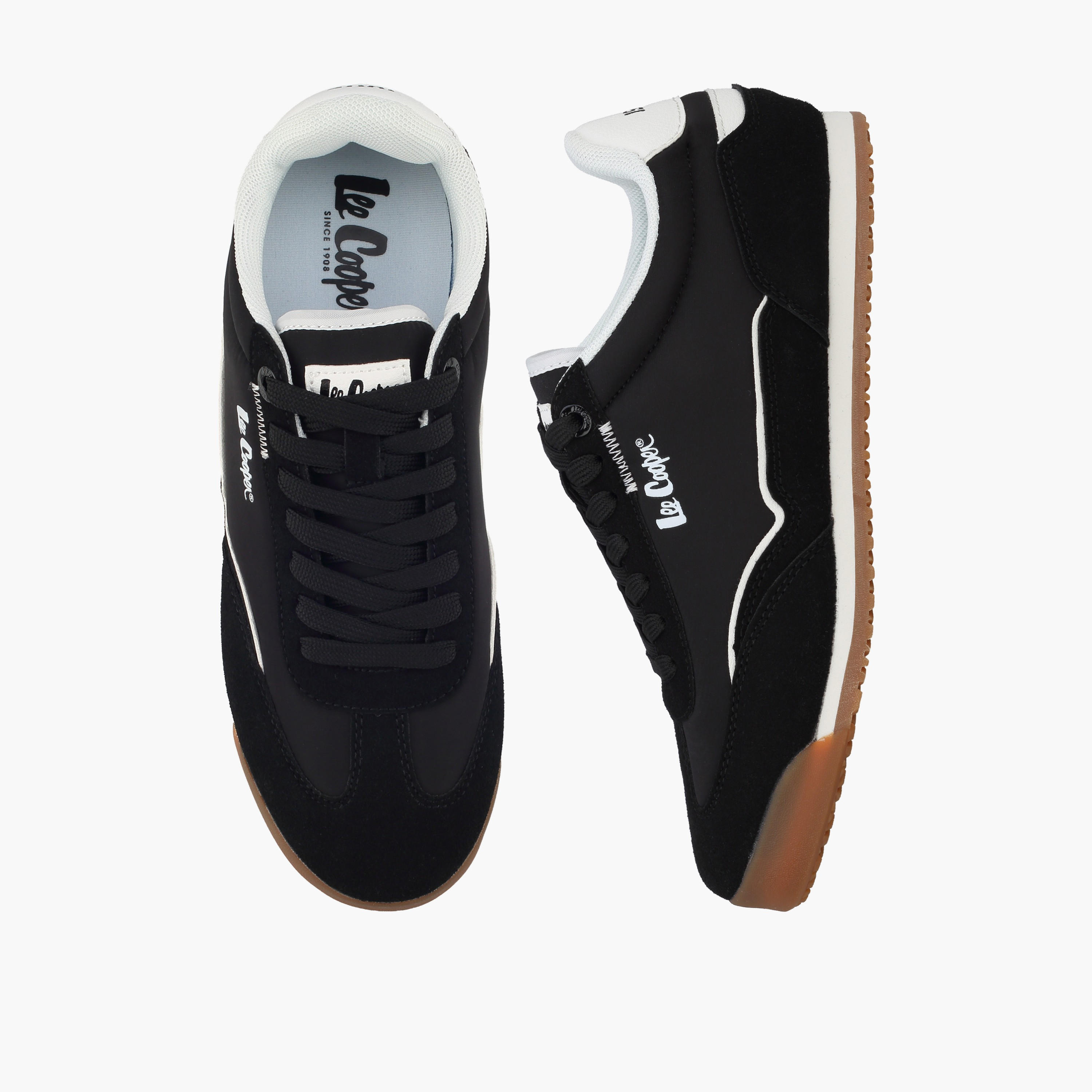 Lee Cooper Women Logo Print Lace-Up Ankle Sneakers-women-shoes-sneakers-image-1