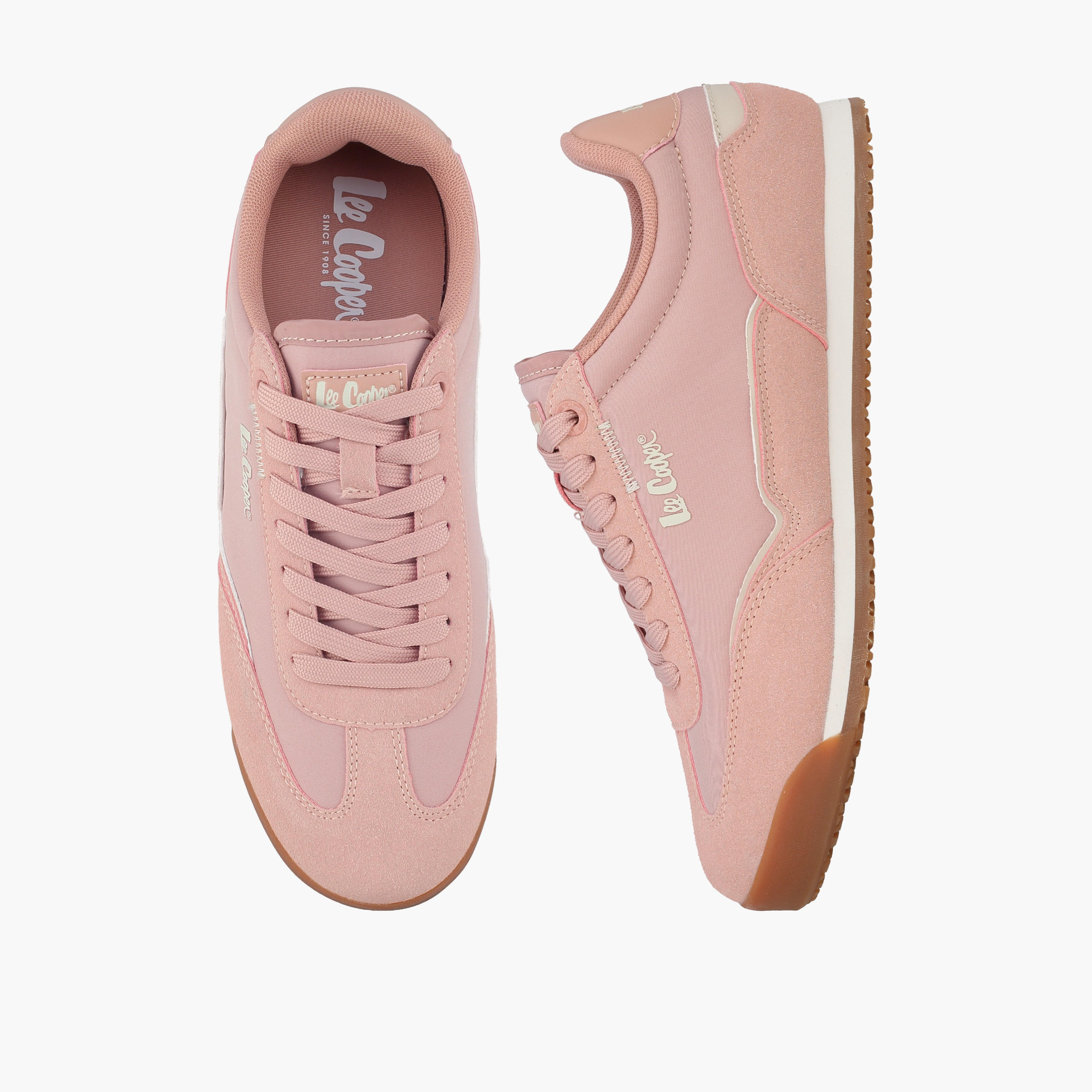 Lee Cooper Women Logo Print Lace-Up Ankle Sneakers-women-shoes-sneakers-image-1