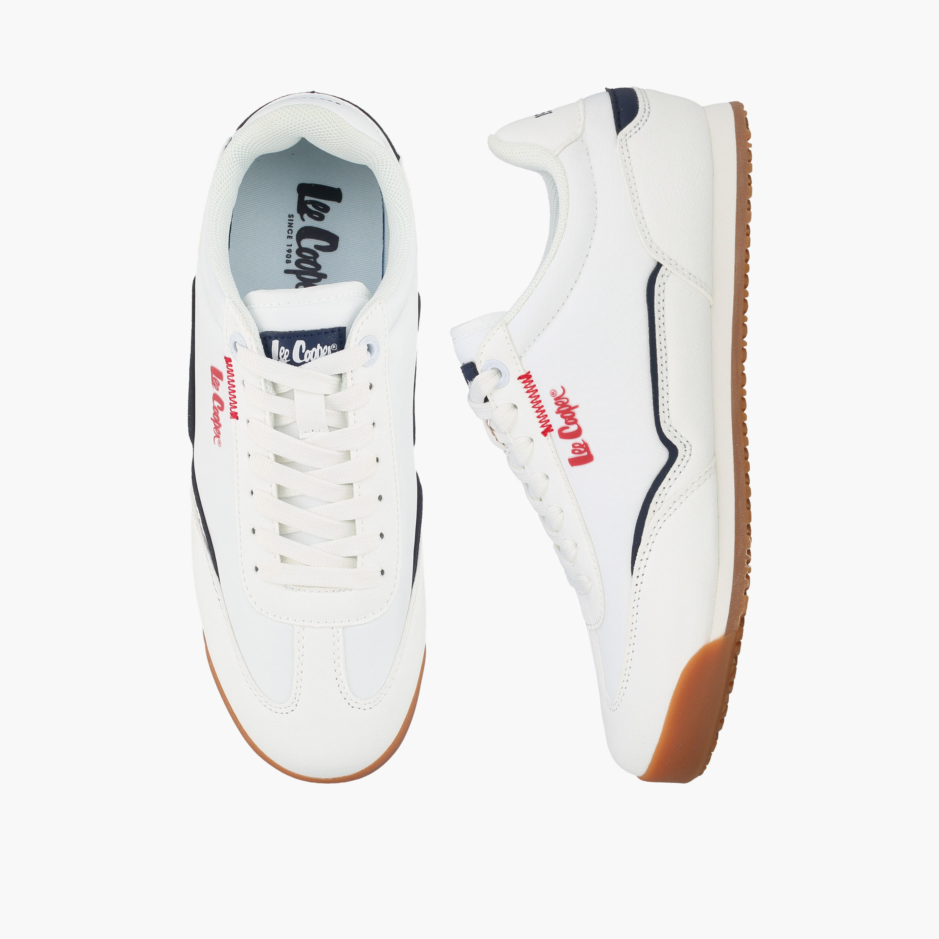 Lee Cooper Women Logo Print Lace-Up Ankle Sneakers-women-shoes-sneakers-image-1